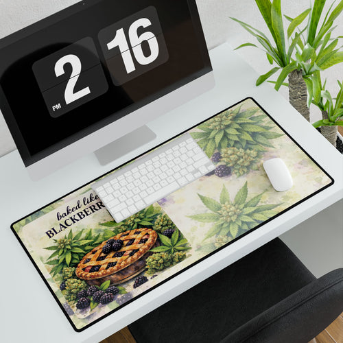 Blackberry Pie Desk Mat — "Baked Like a Blackberry Pie" Kitchen/Baking Mouse Pad