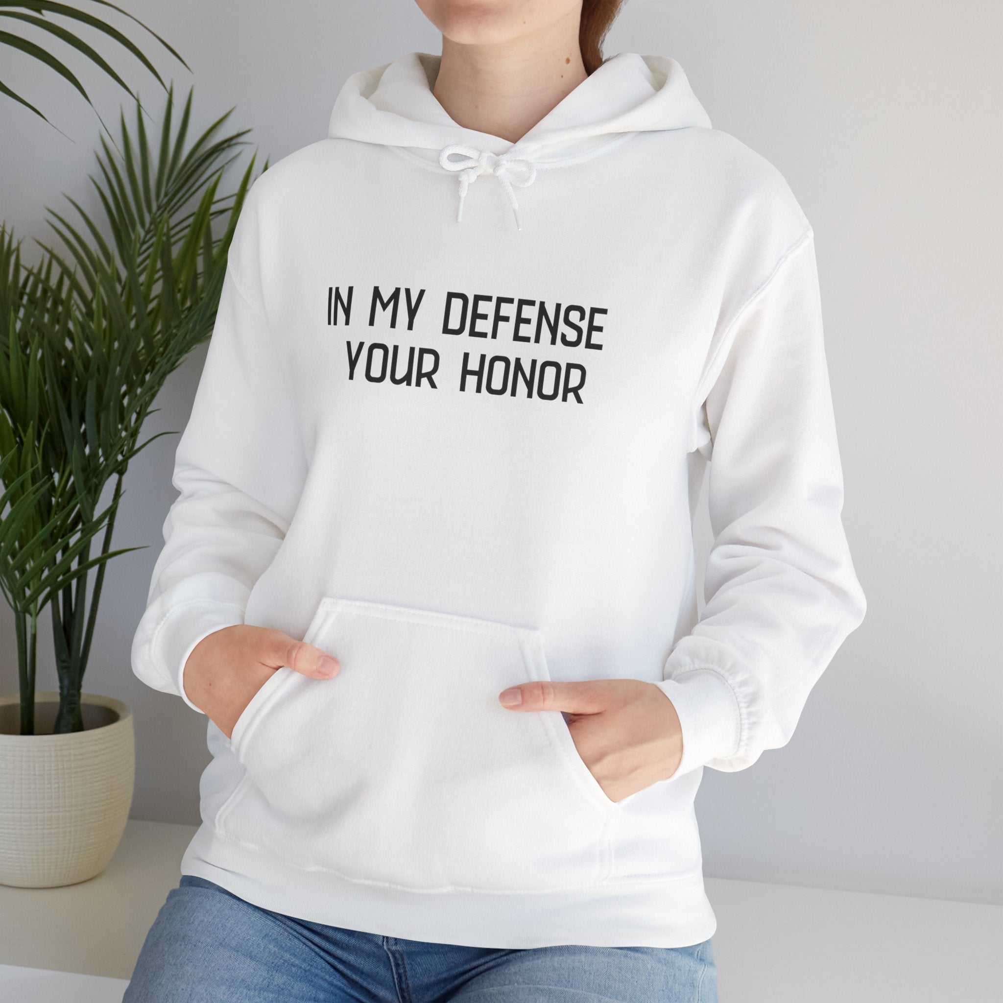 Hoodie — "In My Defense Your Honor" Truck Jump Graphic Pullover