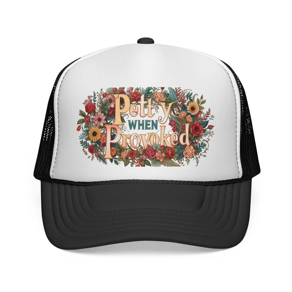 Petty When Provoked Floral Trucker Cap — Vintage Country Mesh Hat for Women