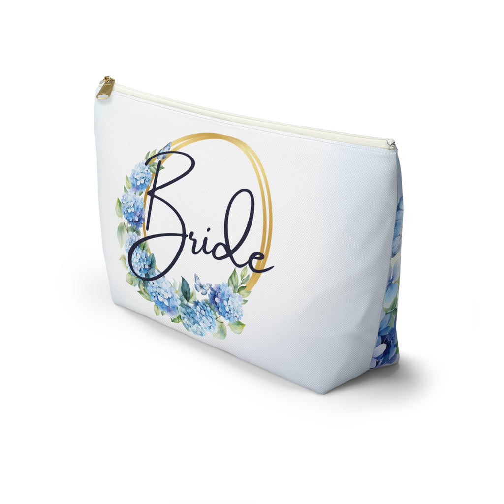 Bride Hydrangea Cosmetic Pouch — Wedding Makeup Bag
