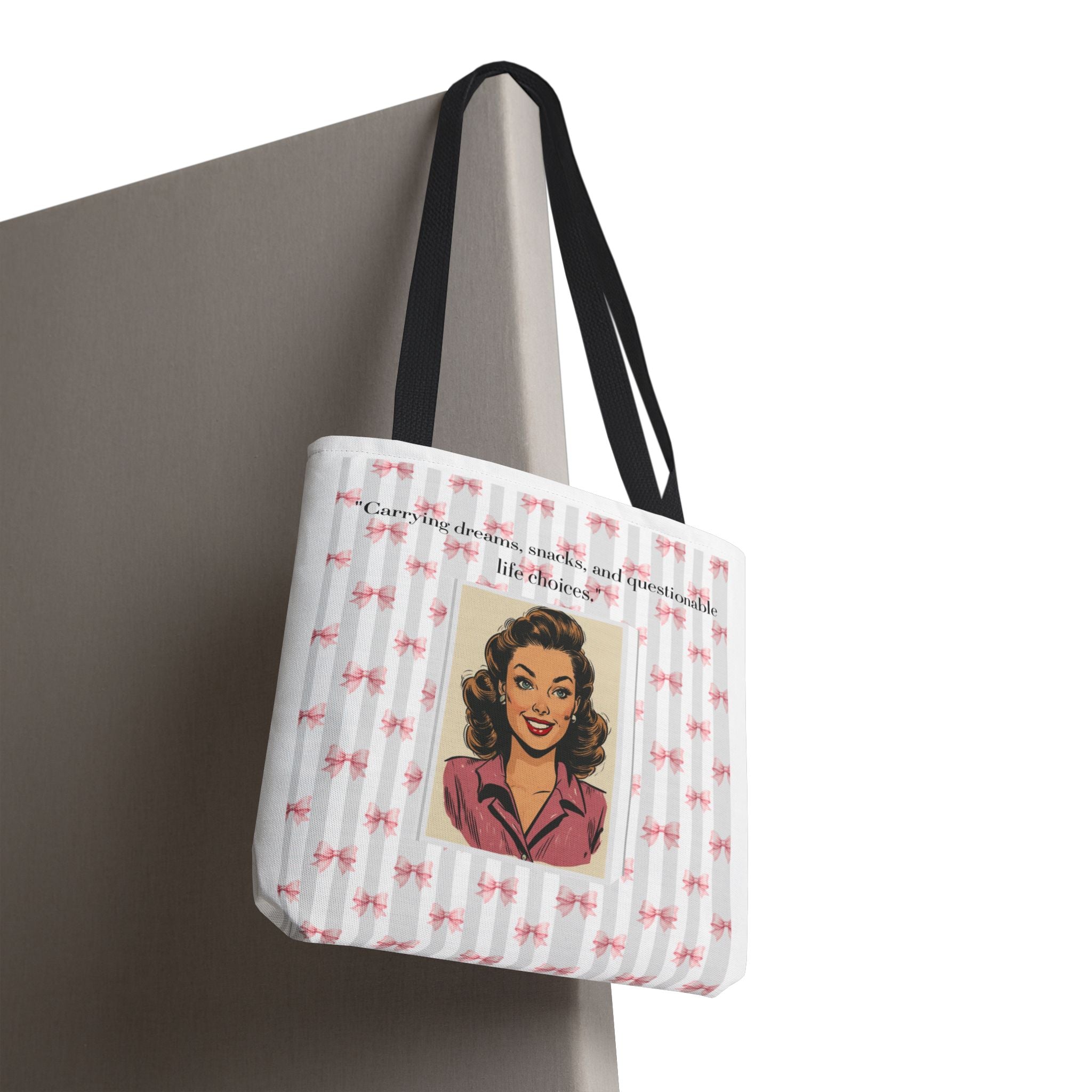 Vintage Floral Tote Bag — "Carrying dreams, snacks, and questionable life choices"