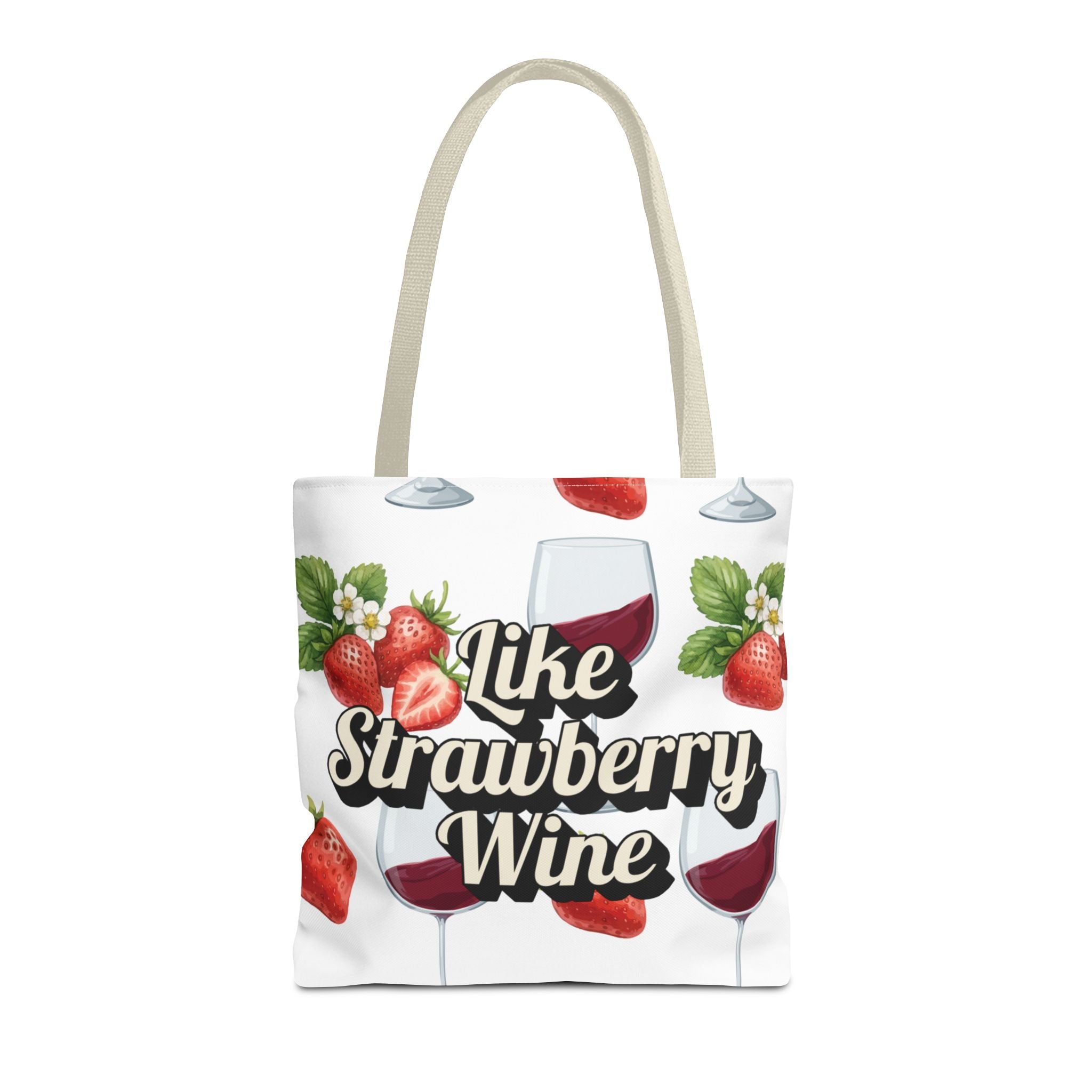 Tote — " Like Strawberry Wine" Patterned Tote Bag