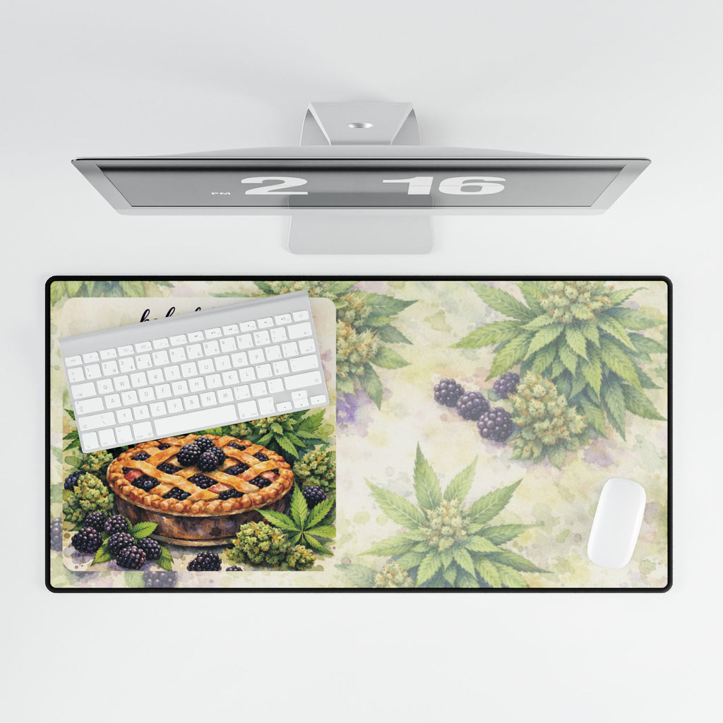 Blackberry Pie Desk Mat — "Baked Like a Blackberry Pie" Kitchen/Baking Mouse Pad