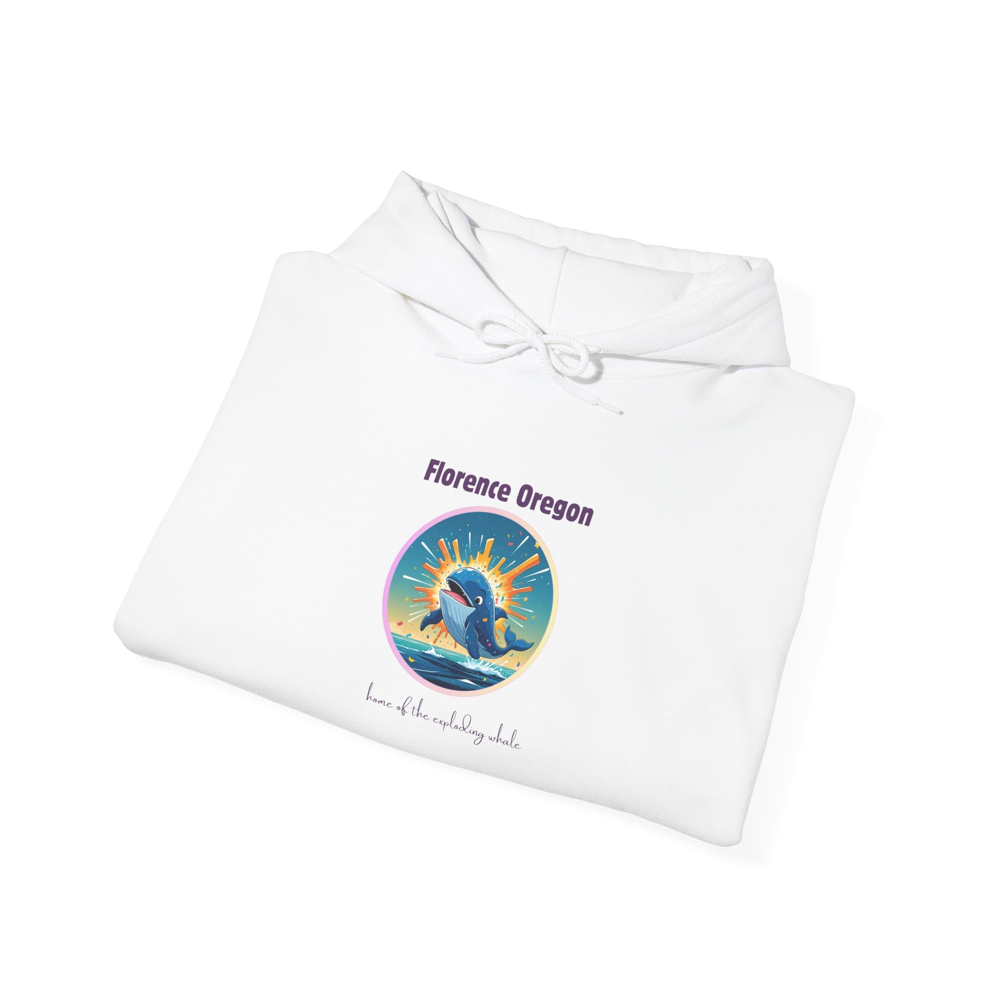 Florence Oregon Whale Hoodie — Coastal Sunset Graphic Sweatshirt