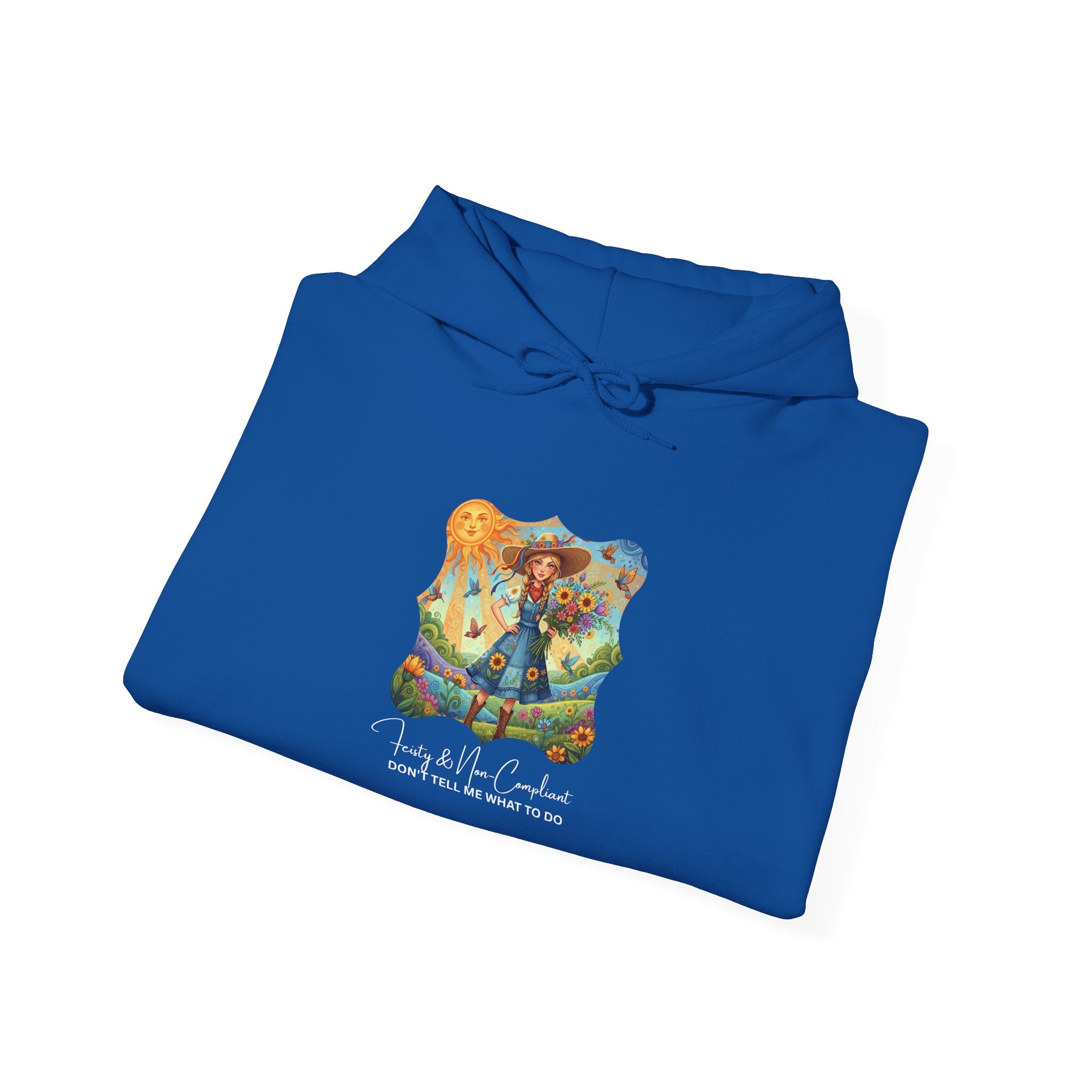 Whimsical Garden Hoodie — "FEISTY" Illustrated Comfort Sweatshirt