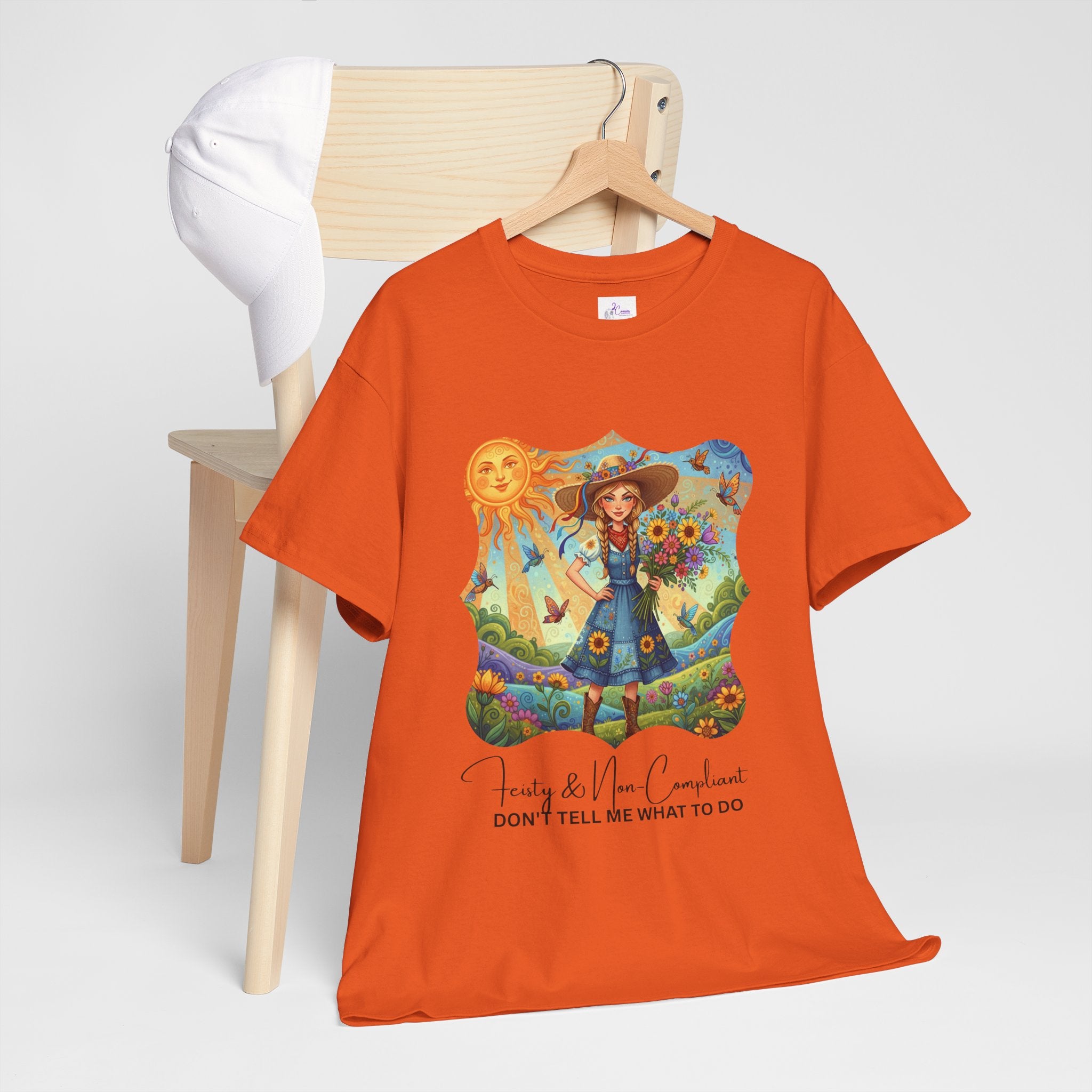 Summer Sunflower Scarecrow T-Shirt — "Don't Tell Me What To Do" Graphic Tee