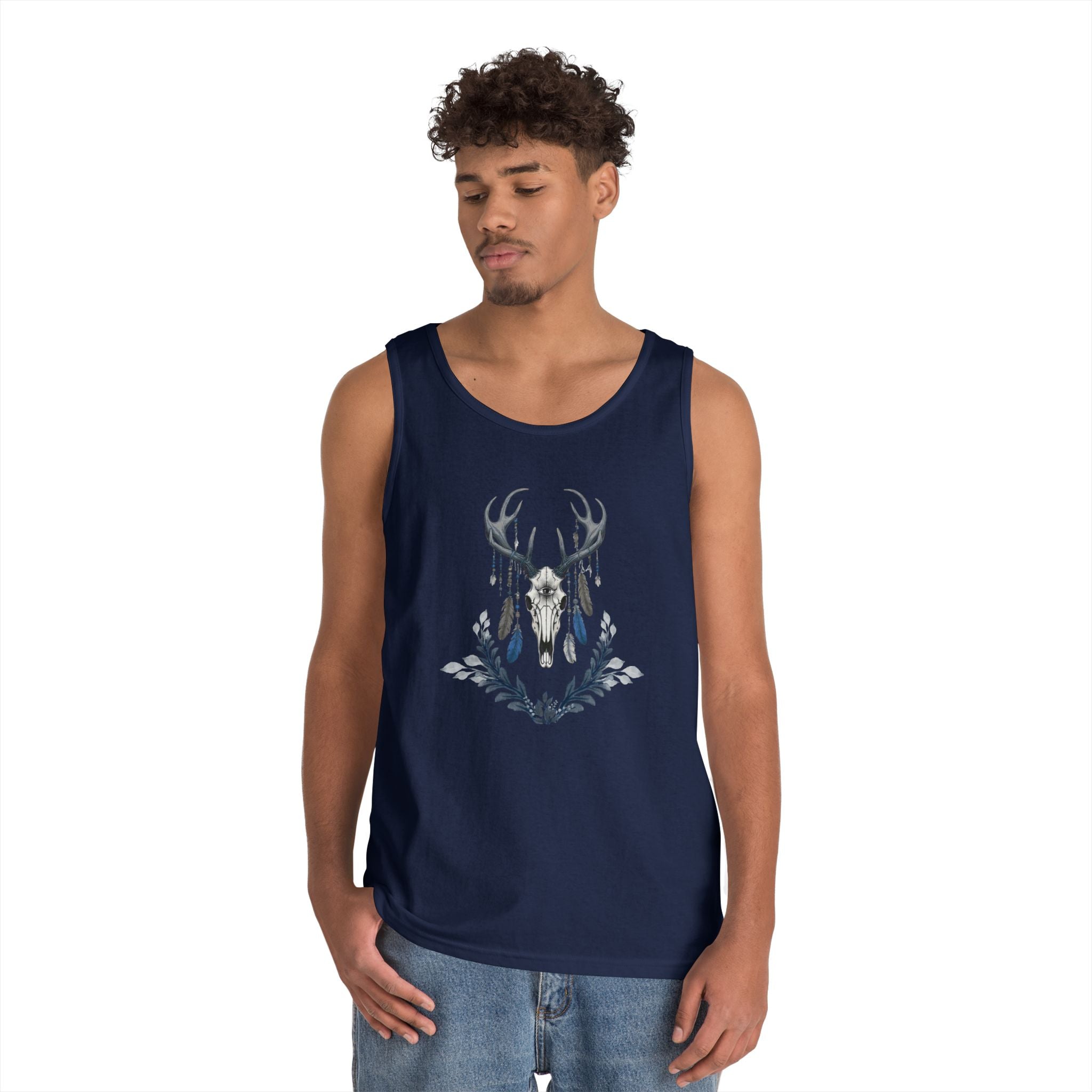 Deer Skull Boho Tank