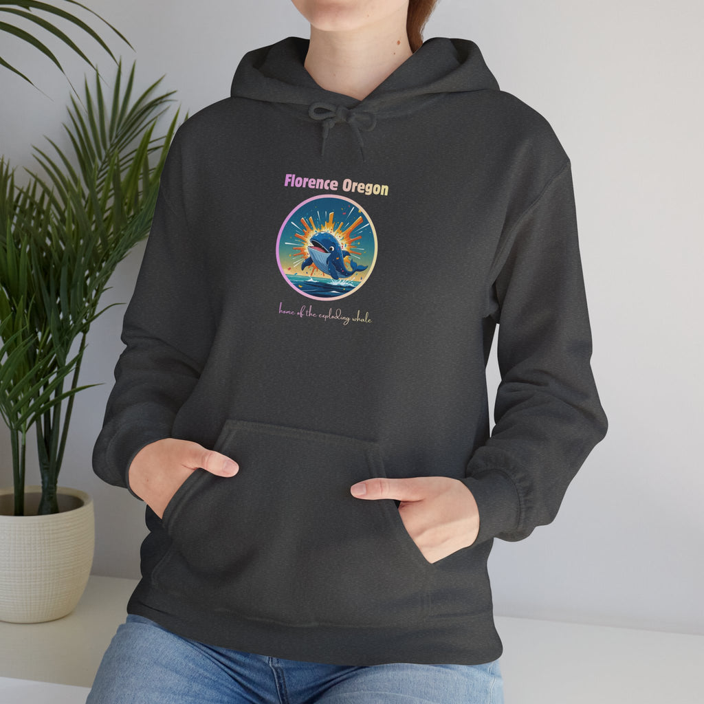 Florence Oregon Whale Hoodie — Coastal Sunset Graphic Sweatshirt