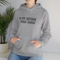 Hoodie — "In My Defense Your Honor" Truck Jump Graphic Pullover