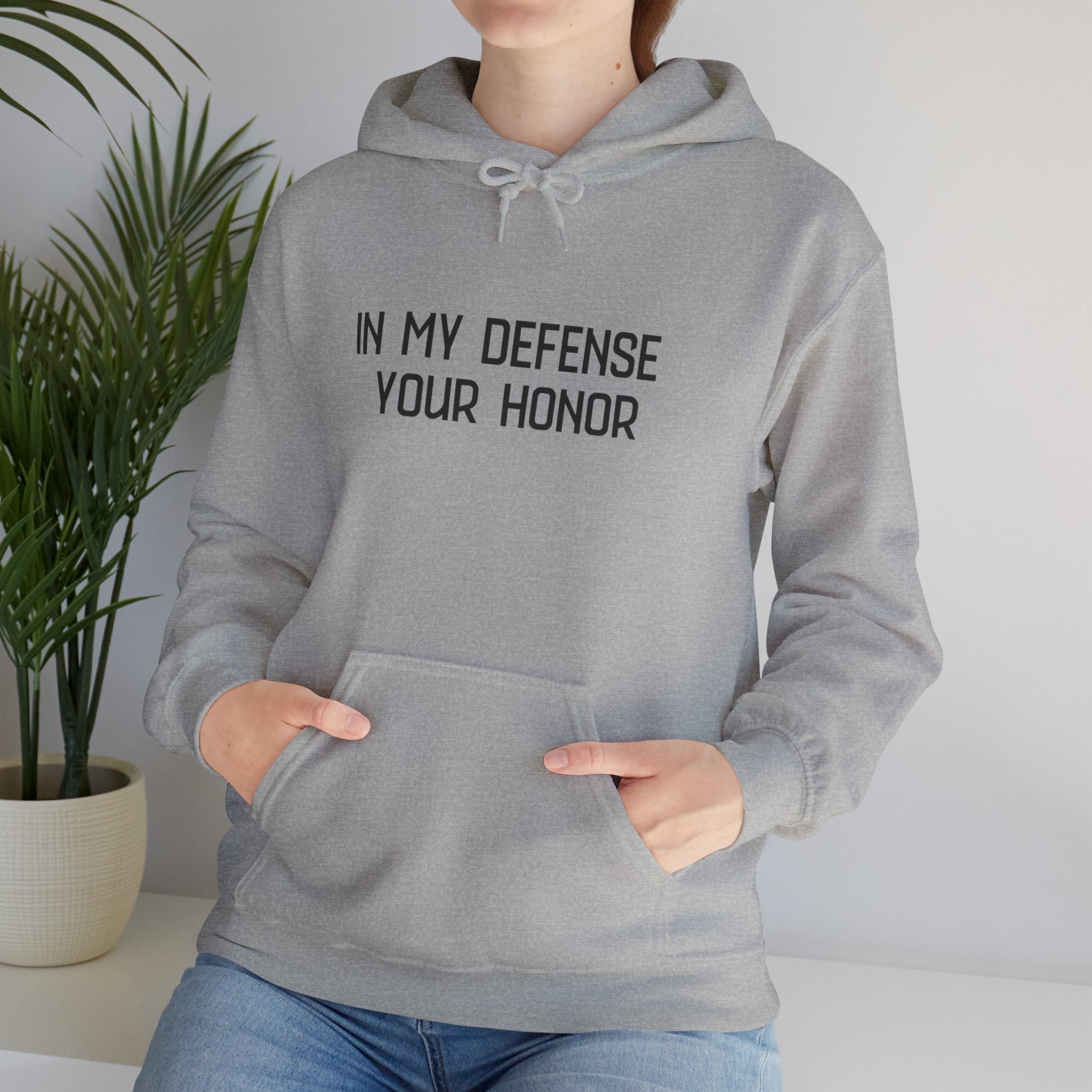 Hoodie — "In My Defense Your Honor" Truck Jump Graphic Pullover