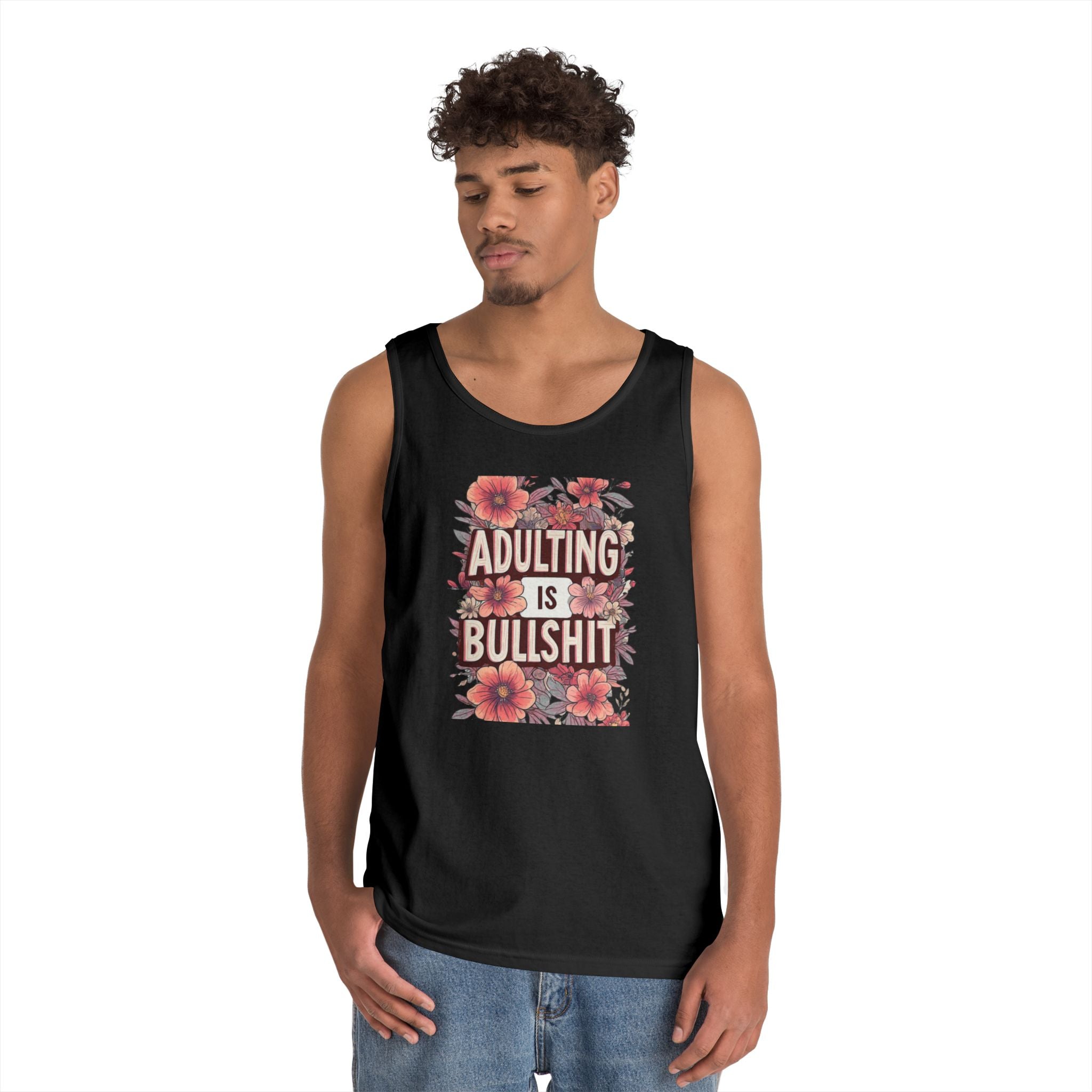 Adulting Is Bullshit Floral Tank