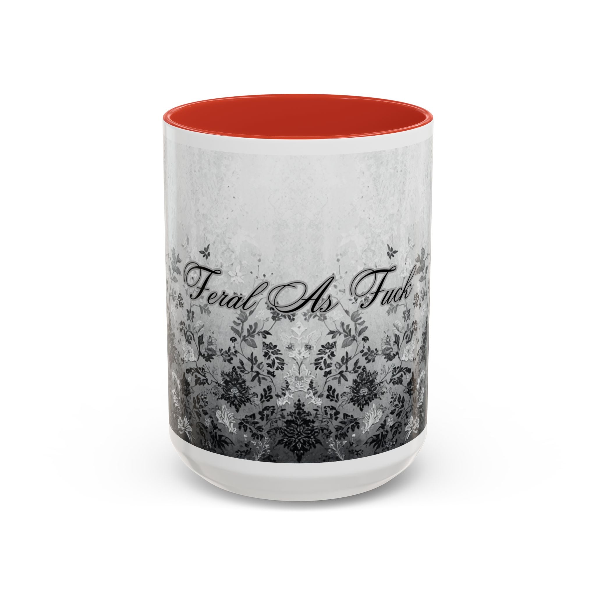 Coffee Mug — “Feral As F**k” Vintage Floral Accent Mug (11/15 oz)