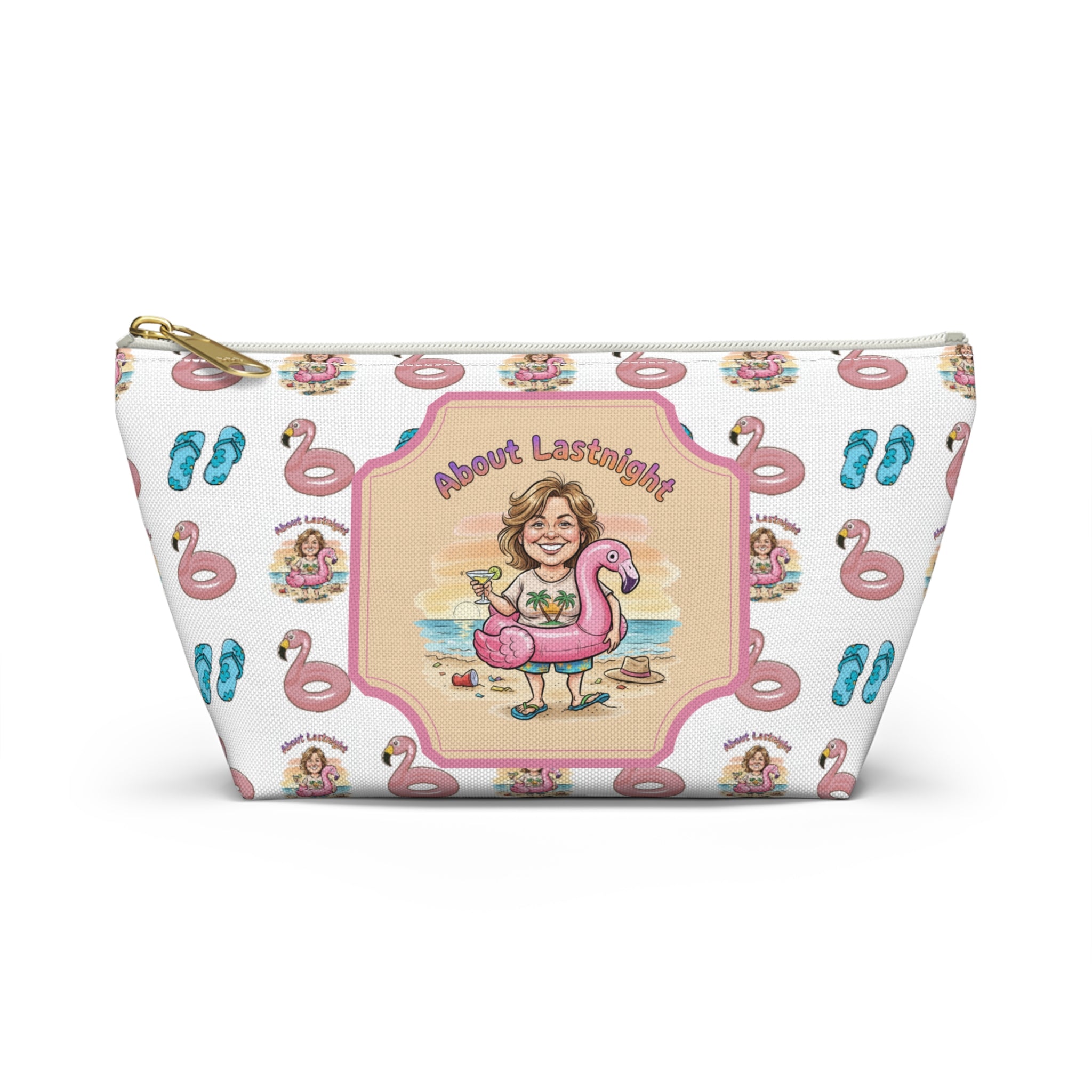 "About Lastnight" Accessory Pouch w T-bottom