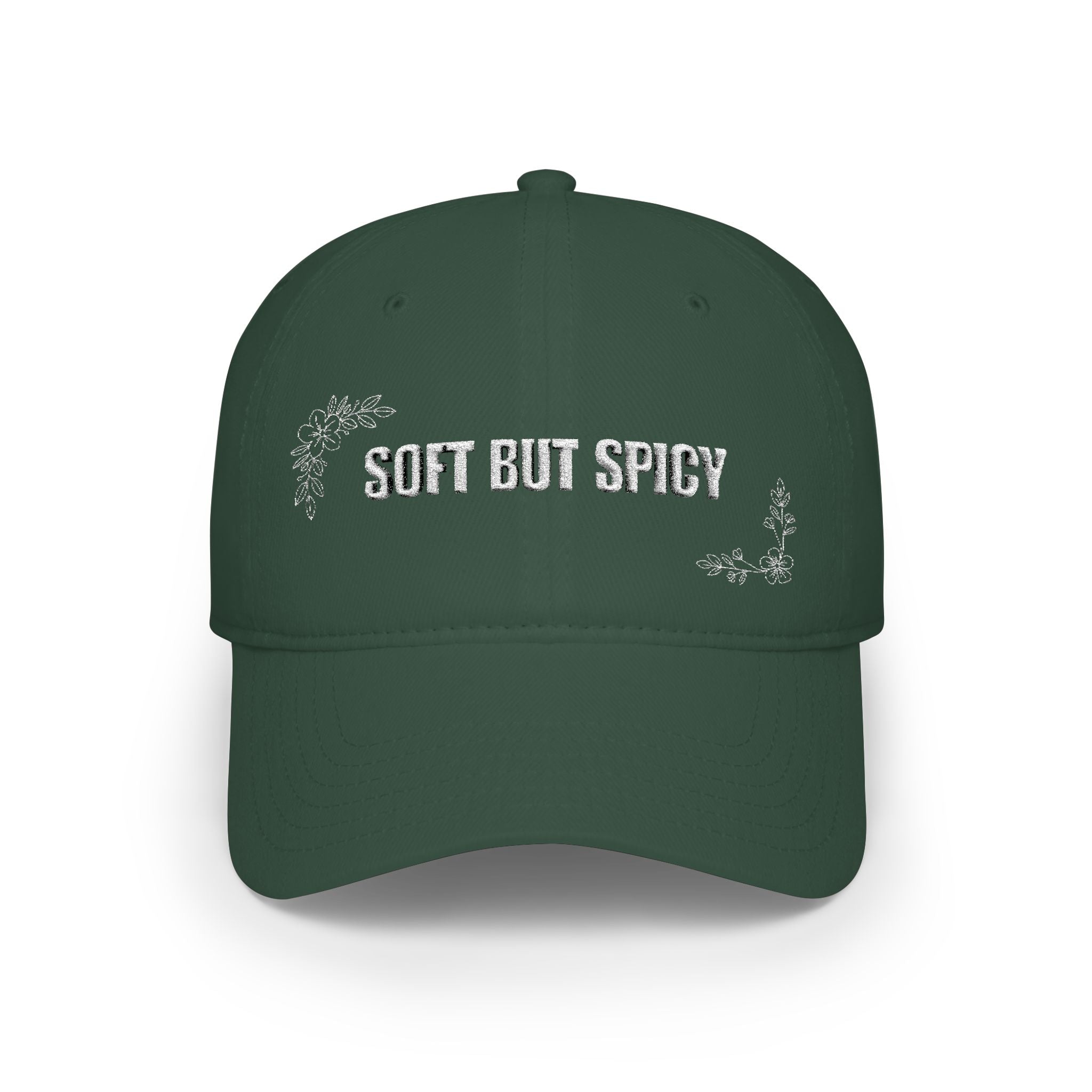 Soft But Spicy Embroidered Baseball Cap — Low Profile Summer Hat