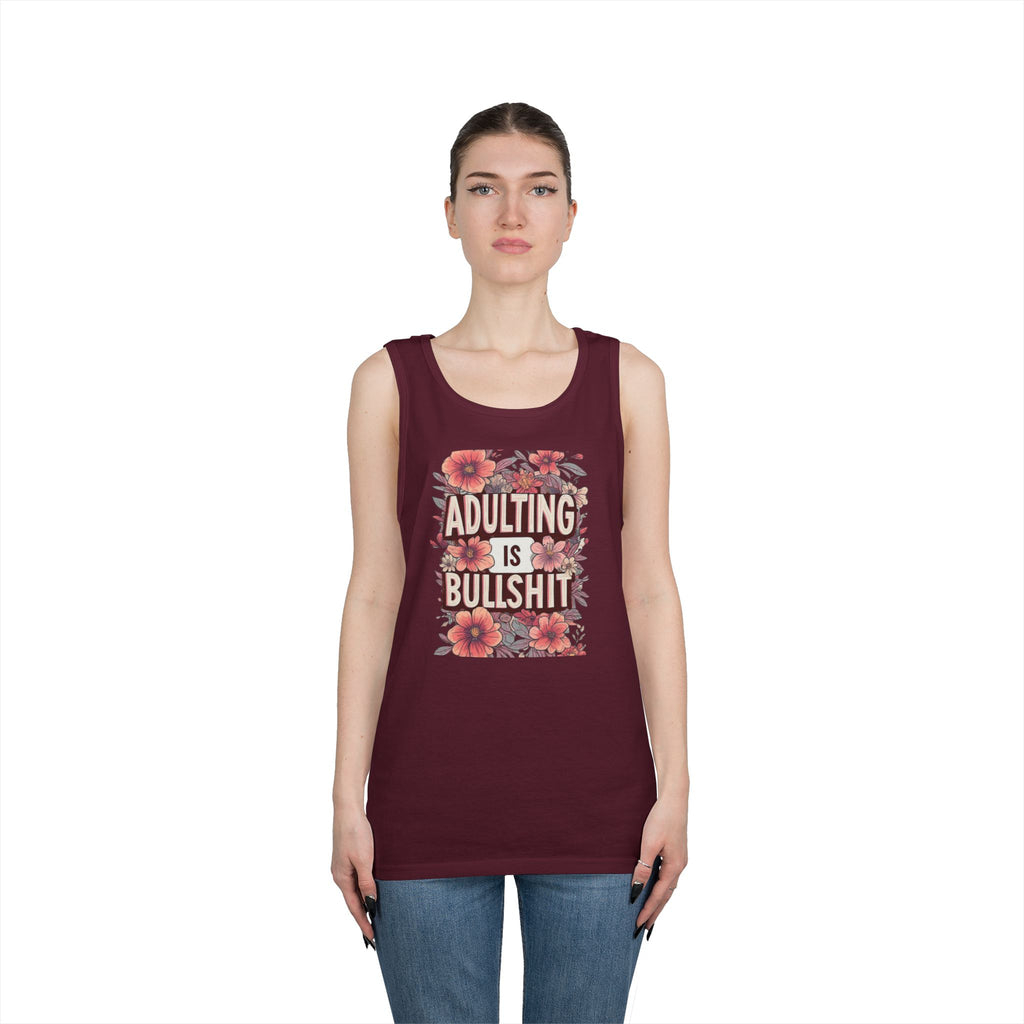 Adulting Is Bullshit Floral Tank