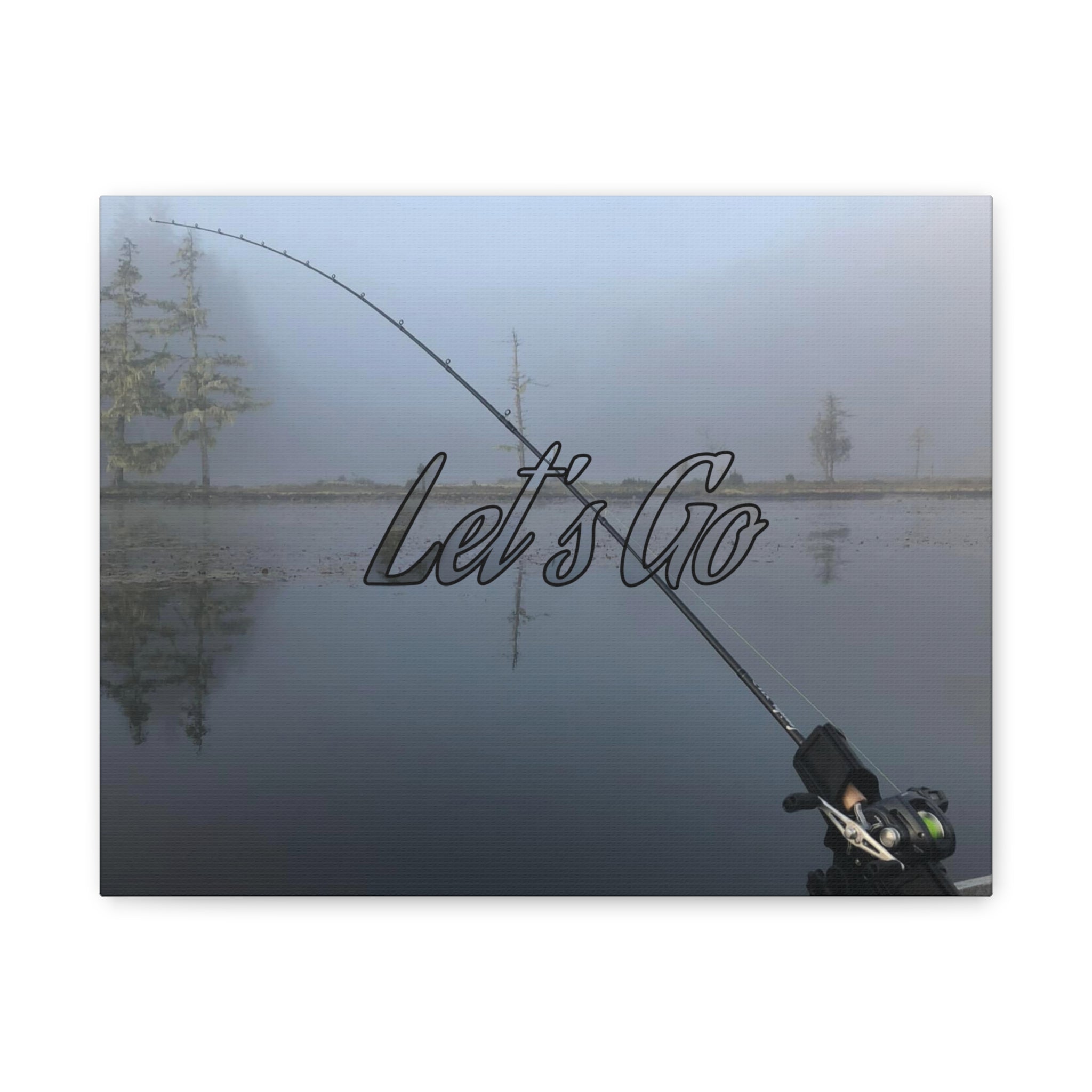 Let’s Go Fishing Canvas Wall Art — Matte Stretched 1.25"