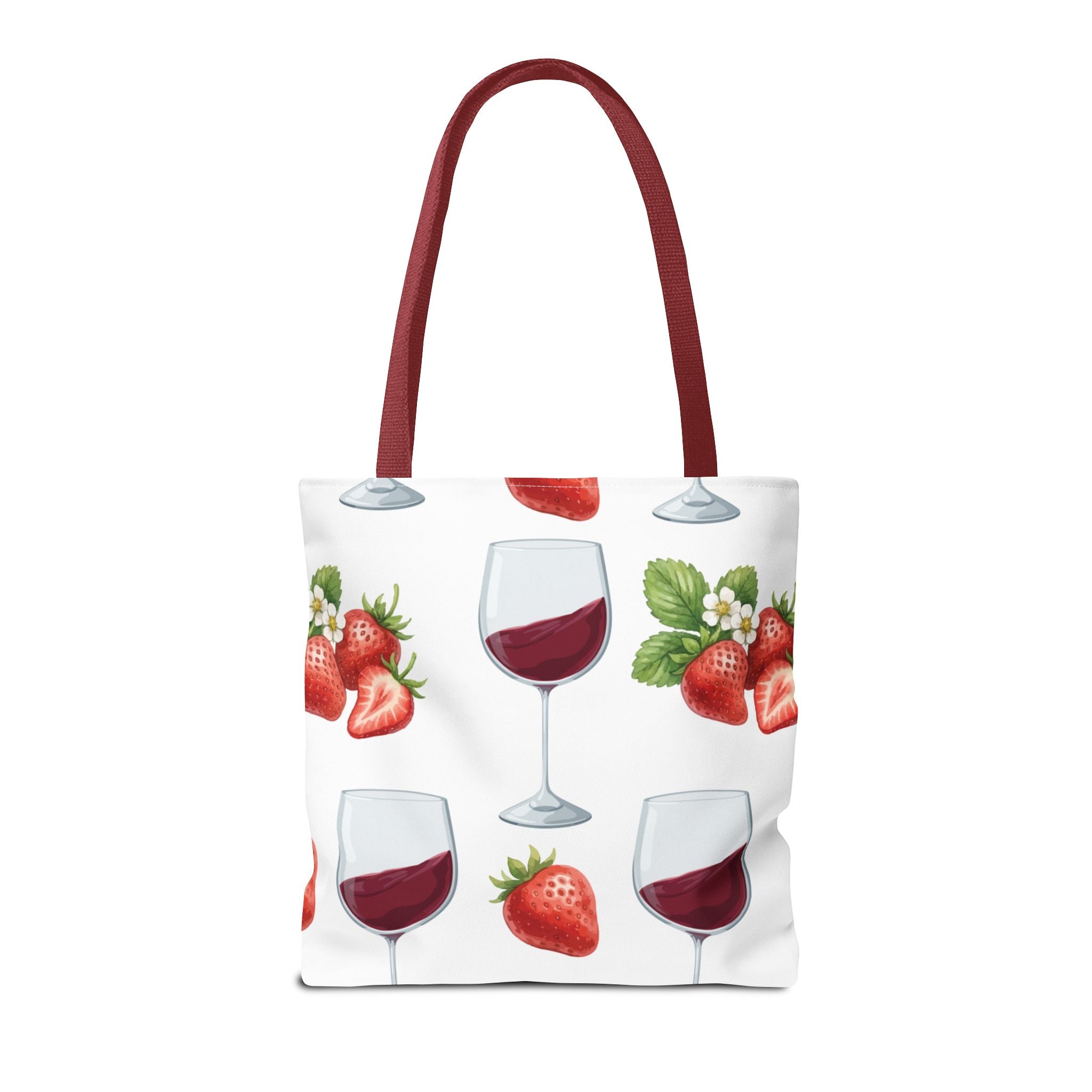 Tote — " Like Strawberry Wine" Patterned Tote Bag