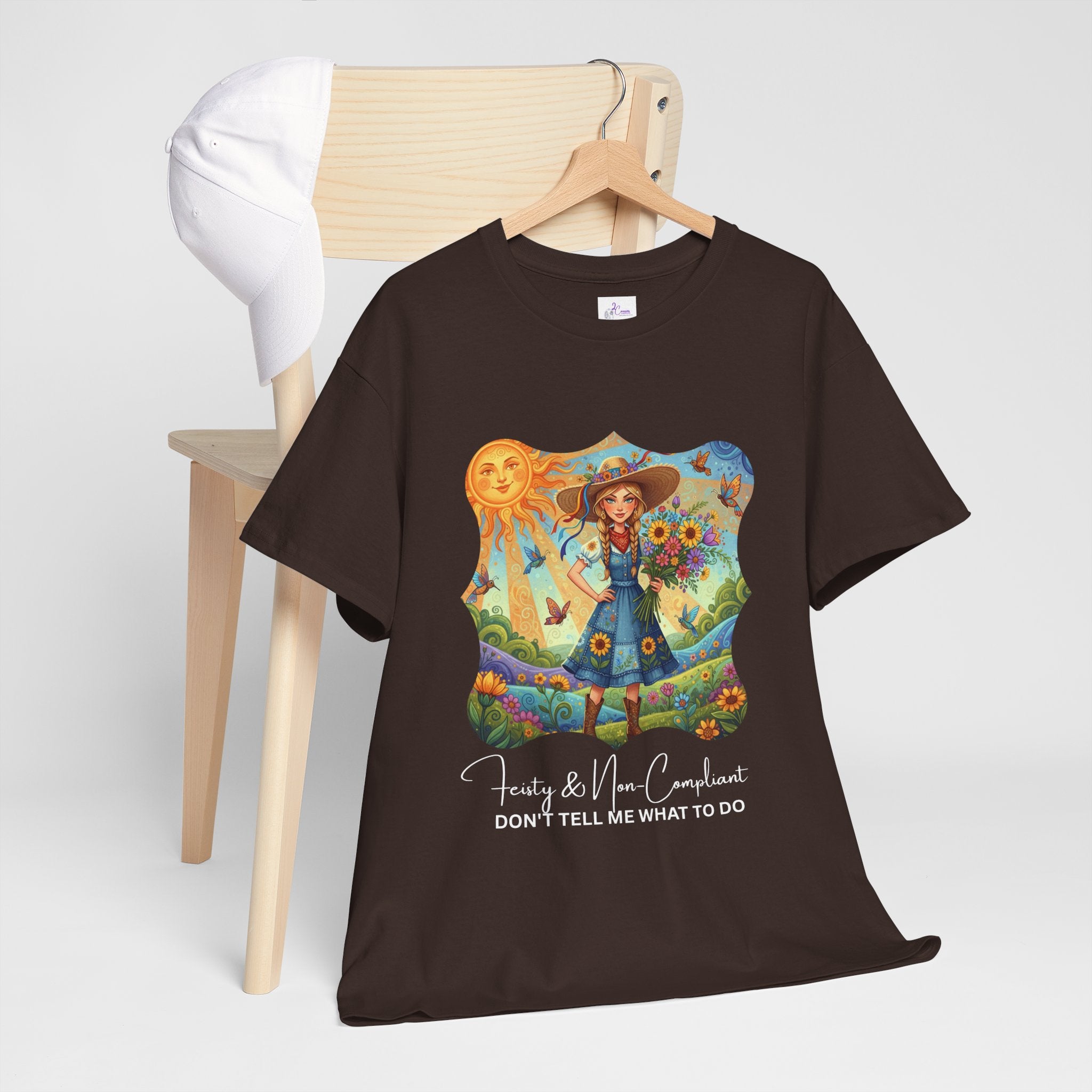 Summer Sunflower Scarecrow T-Shirt — "Don't Tell Me What To Do" Graphic Tee