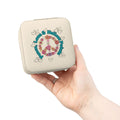 Peace Sign Jewelry Travel Case — Compact Portable Organizer for Rings, Earrings & Necklaces