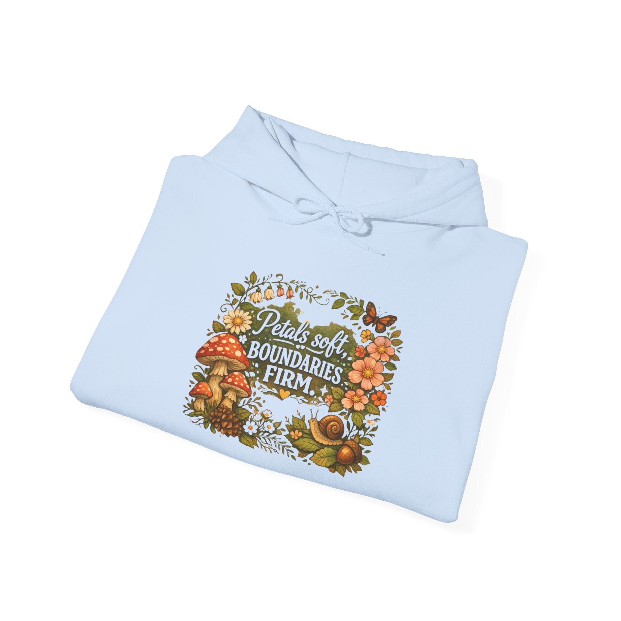 Funny "Petal Soft, Boundaries Firm" Hoodie — Sassy Comfort Sweatshirt
