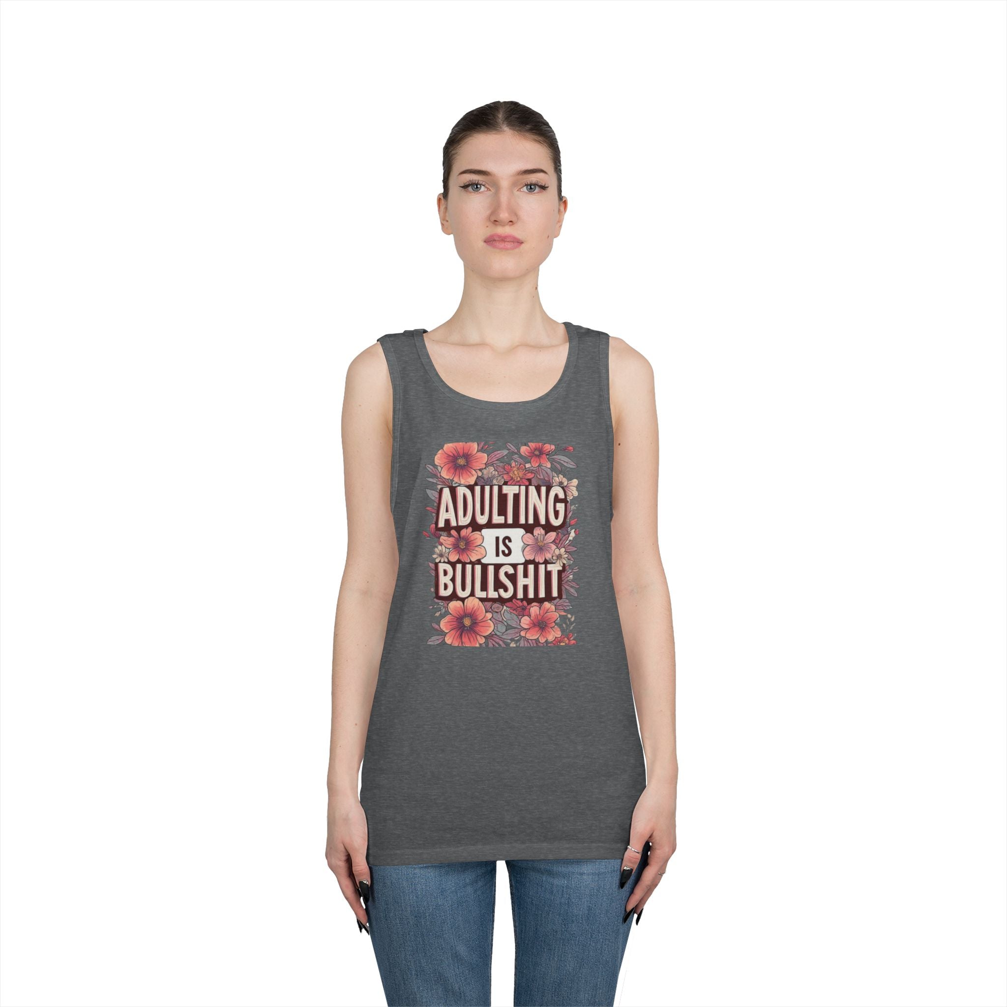 Adulting Is Bullshit Floral Tank