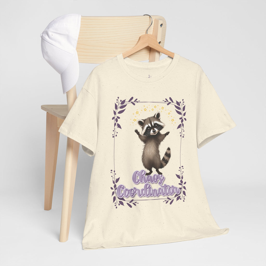Raccoon Chaos Coordinator Tee — Cute Graphic Shirt