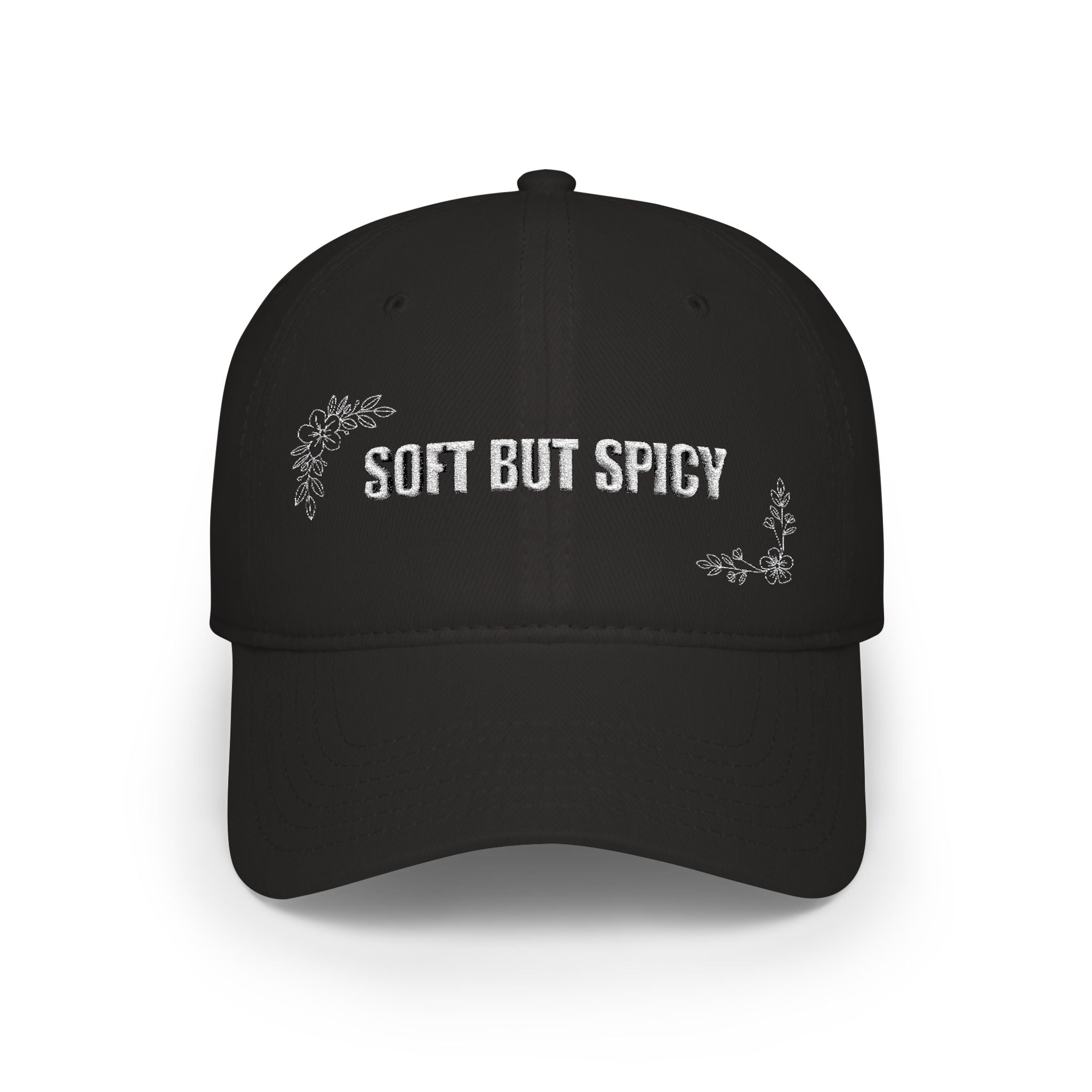 Soft But Spicy Embroidered Baseball Cap — Low Profile Summer Hat