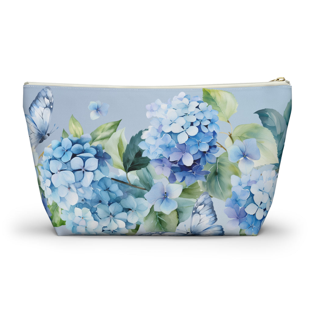 Bride Hydrangea Cosmetic Pouch — Wedding Makeup Bag