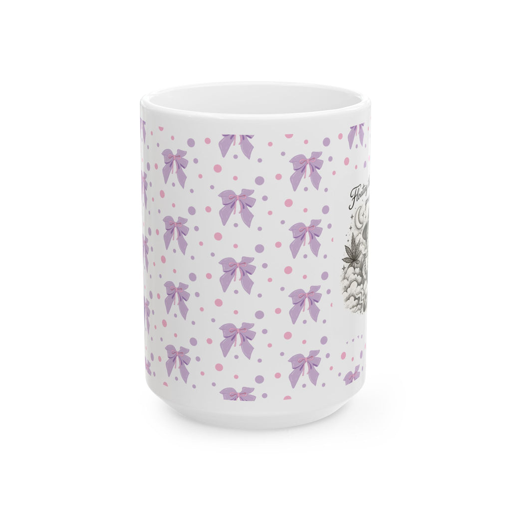 Ceramic Mug — "Floating Through the Fog Gracefully" Inspirational Quote