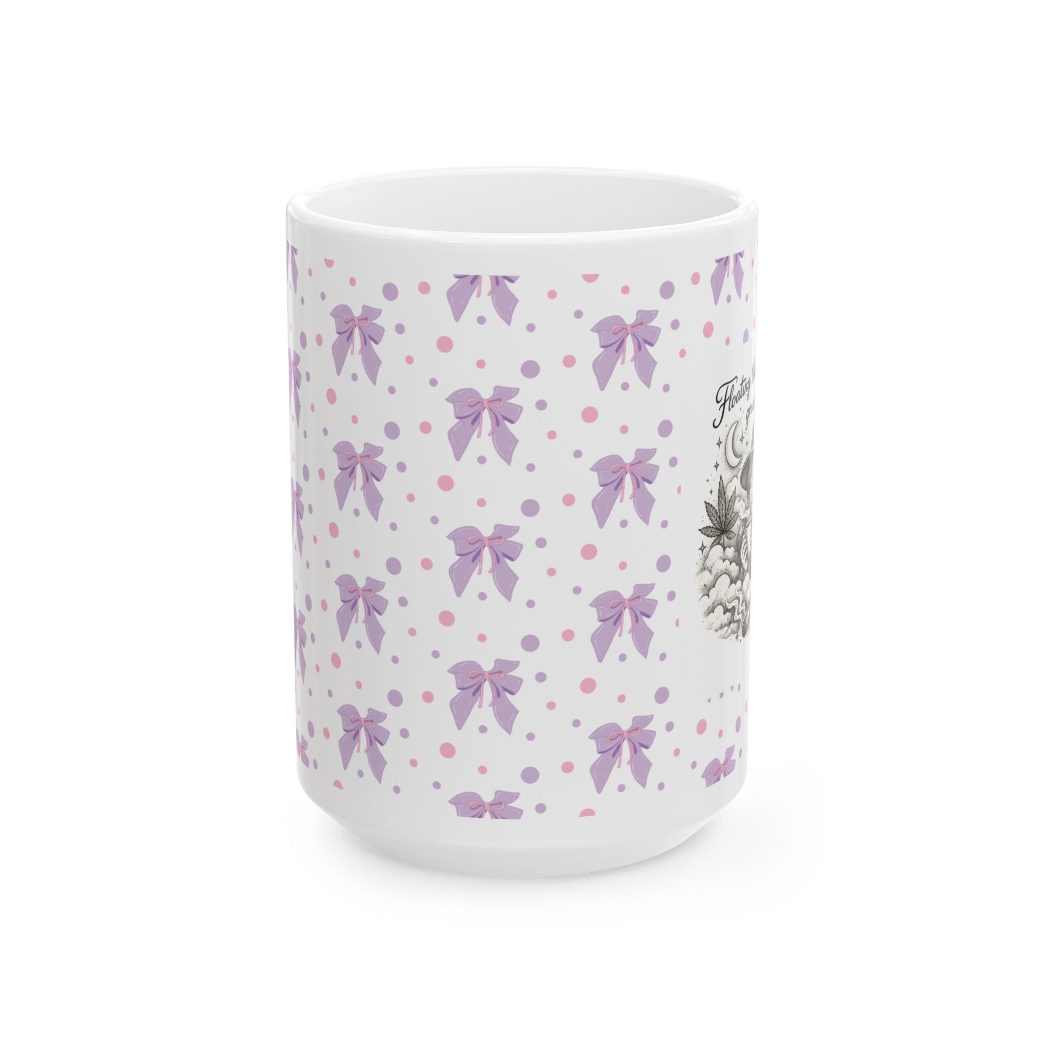 Ceramic Mug — "Floating Through the Fog Gracefully" Inspirational Quote