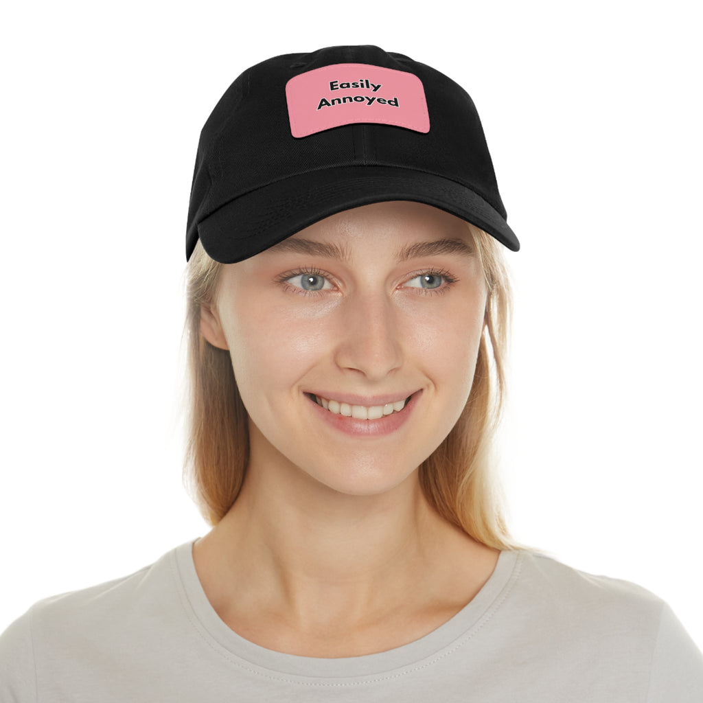 Easily Annoyed Leather Patch "Dad Hat" – Funny Casual Cap