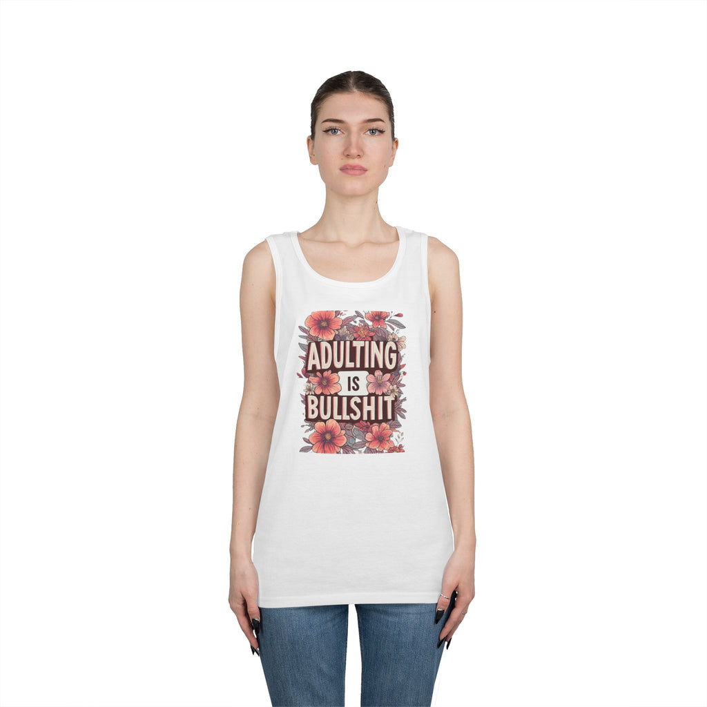 Adulting Is Bullshit Floral Tank