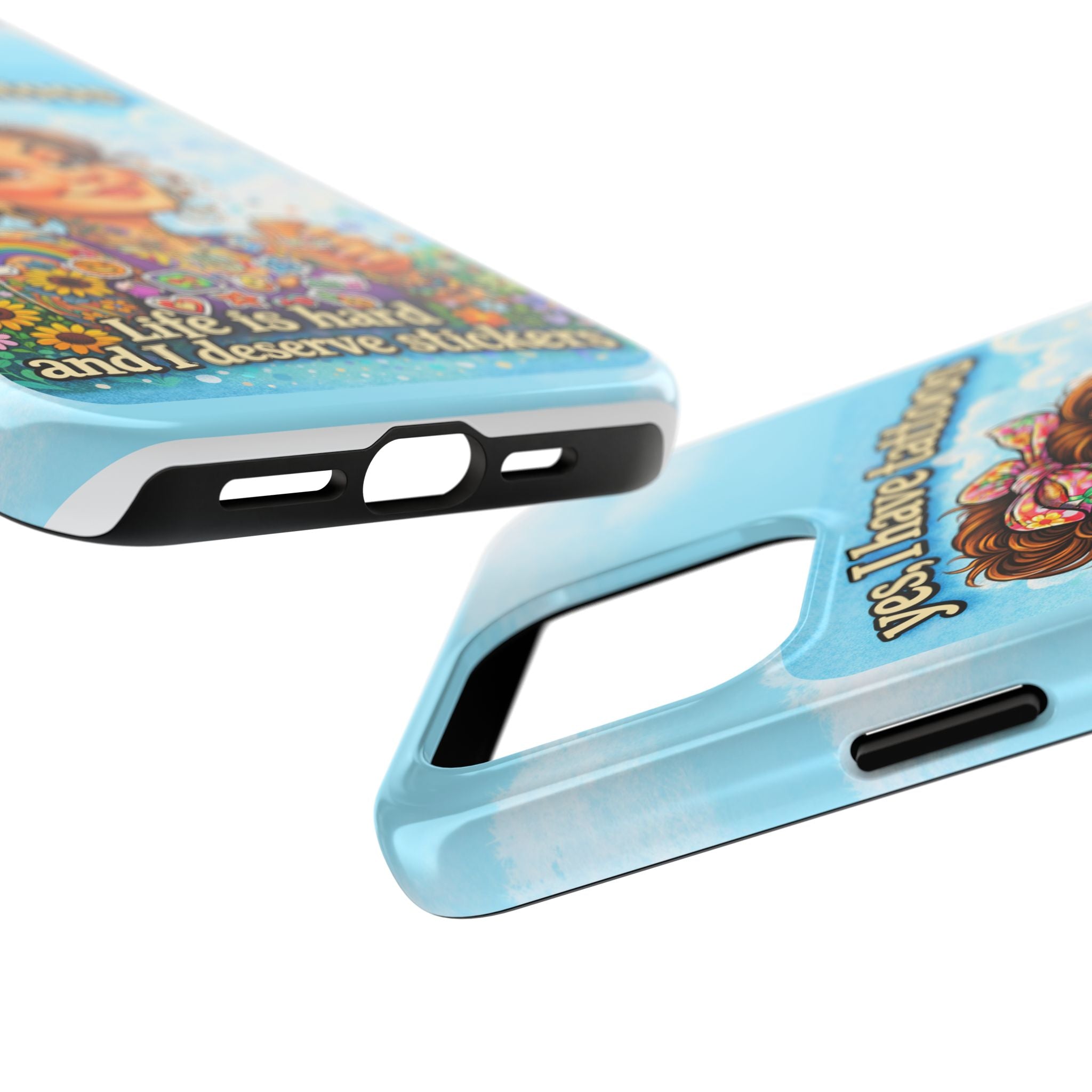 Phone Case — “Yes, I Have Tattoos” Floral Sticker-Loving Protective Case