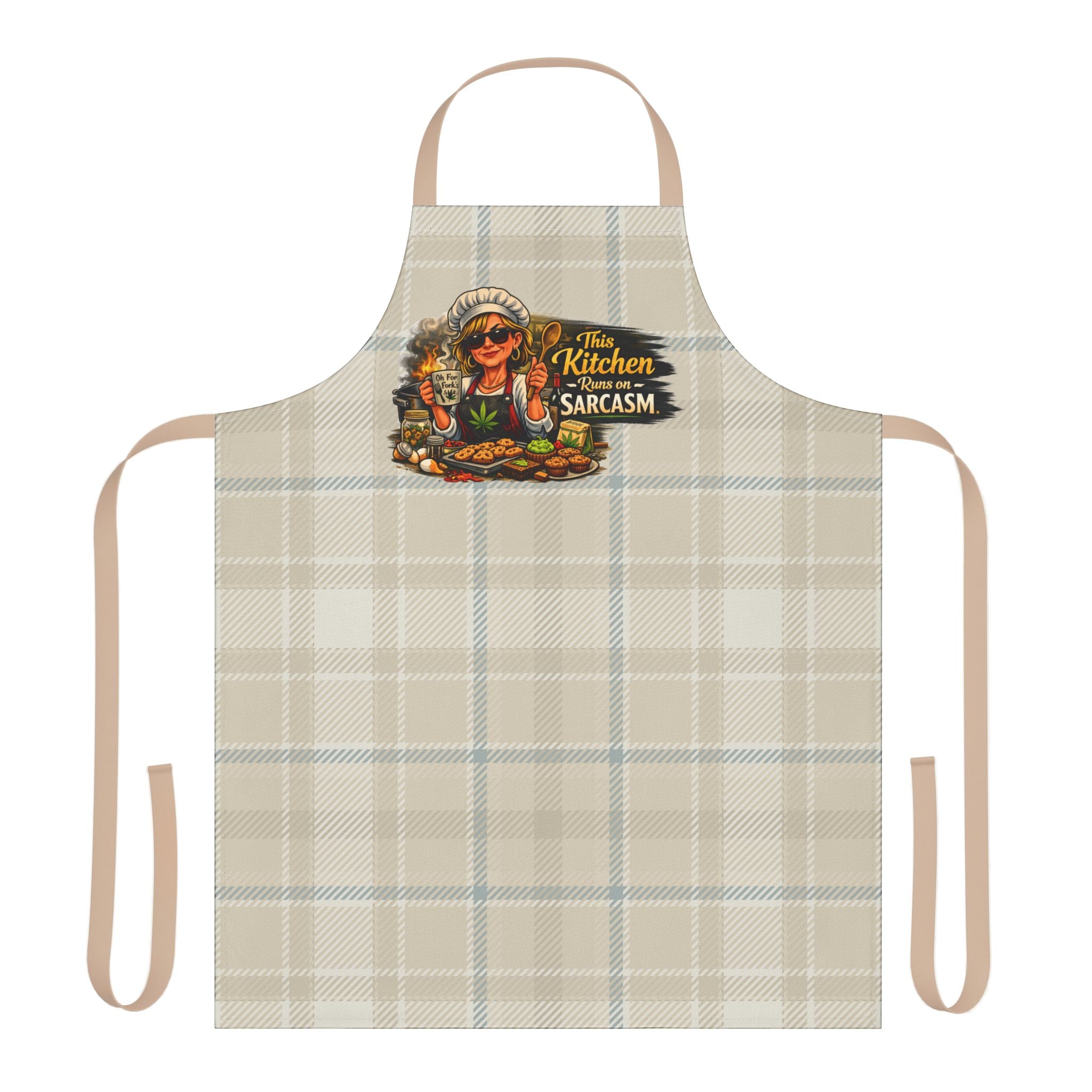 Sassy Chef Apron — “This Kitchen Runs on Sarcasm”