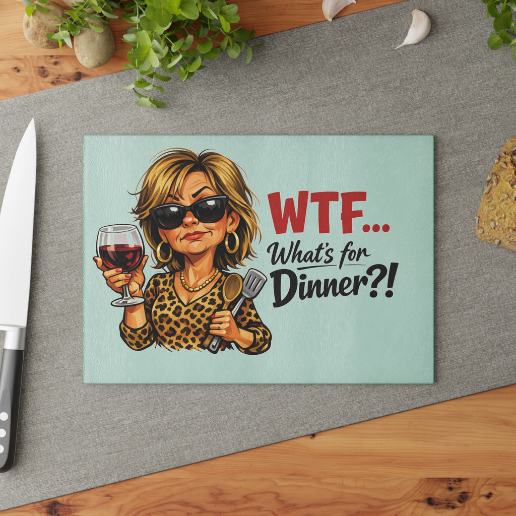 Sassy Glass Cutting Board – Bold Kitchen Countertop Decor