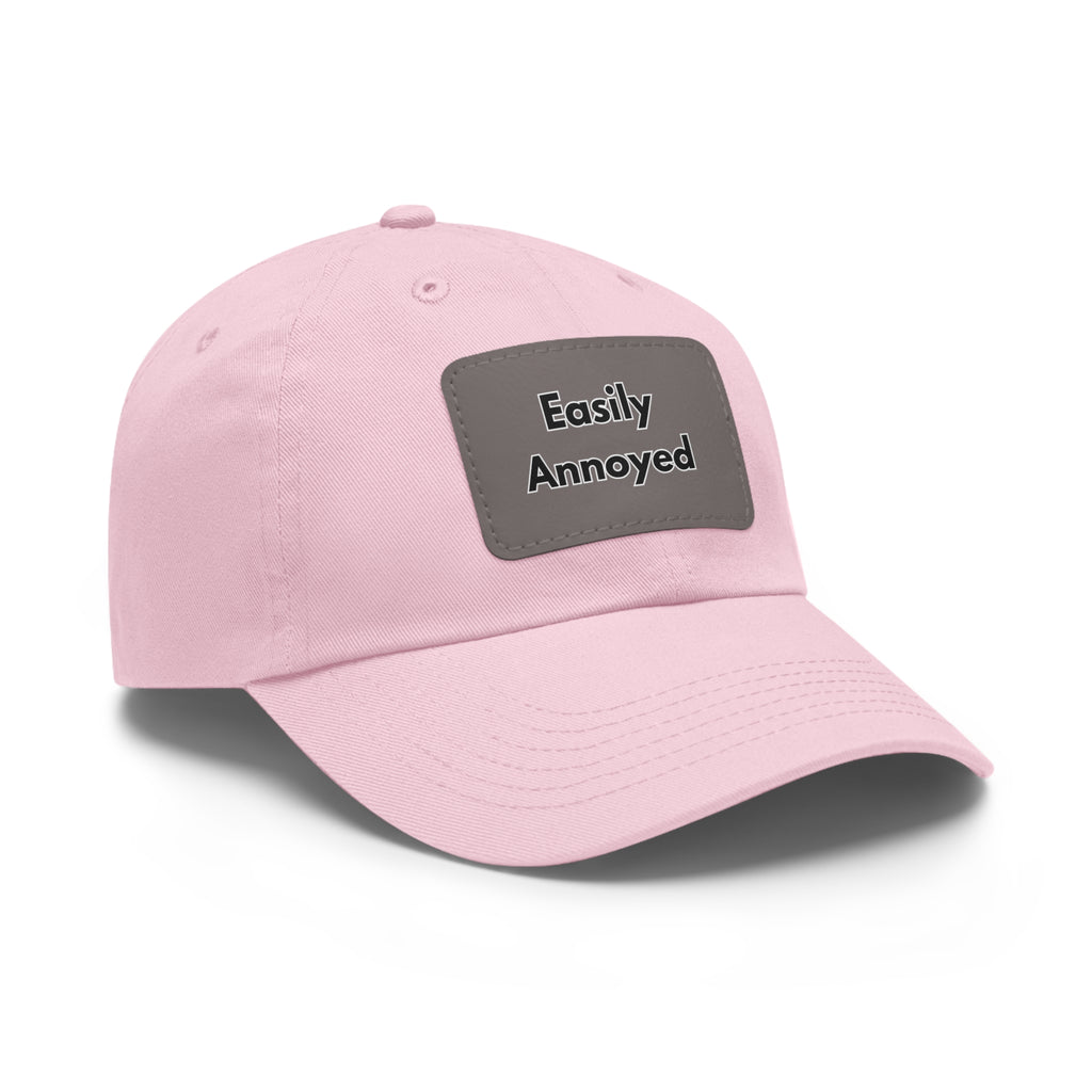 Easily Annoyed Leather Patch "Dad Hat" – Funny Casual Cap