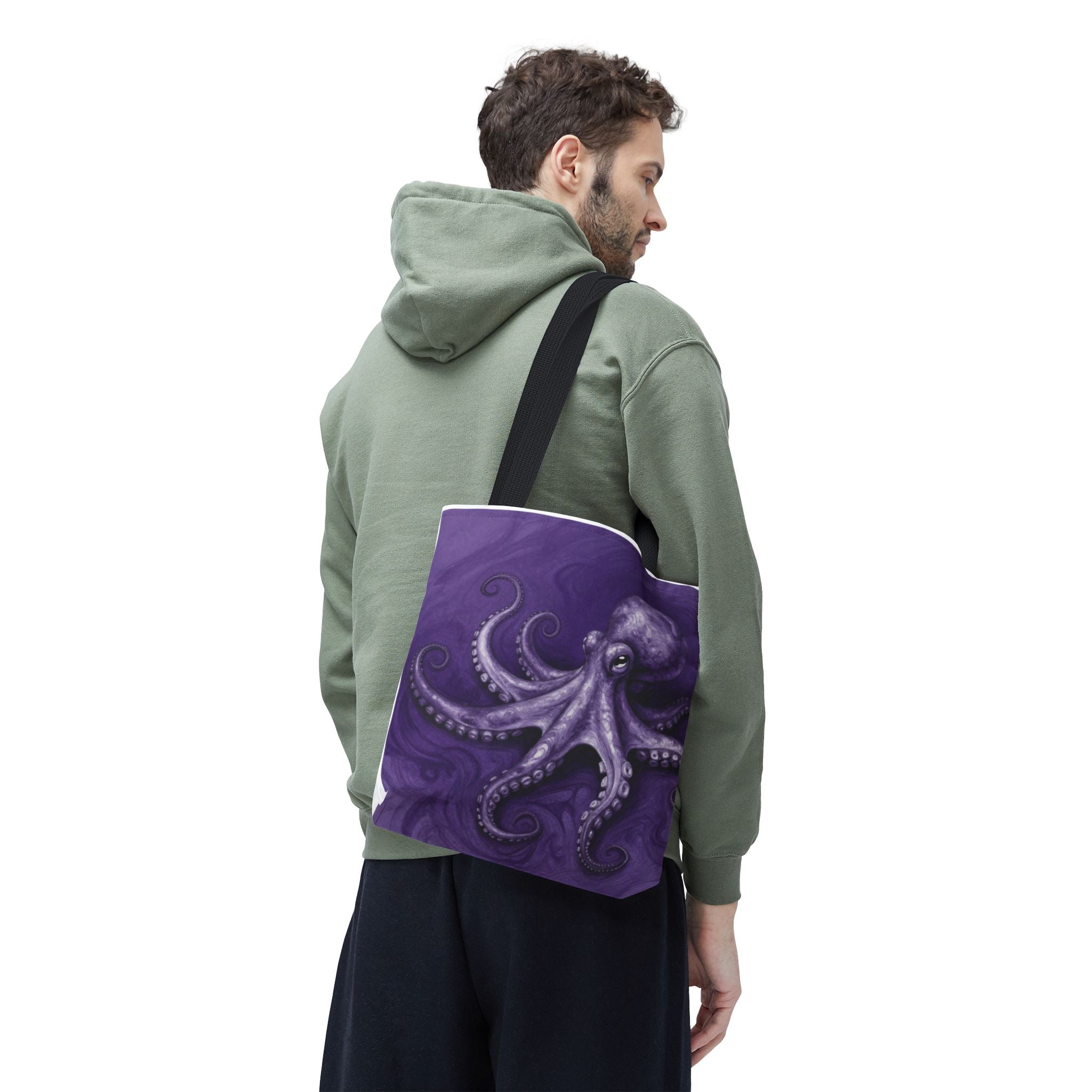Purple Octopus Tote Bag – Artistic Sea Creature Beach & Market Bag