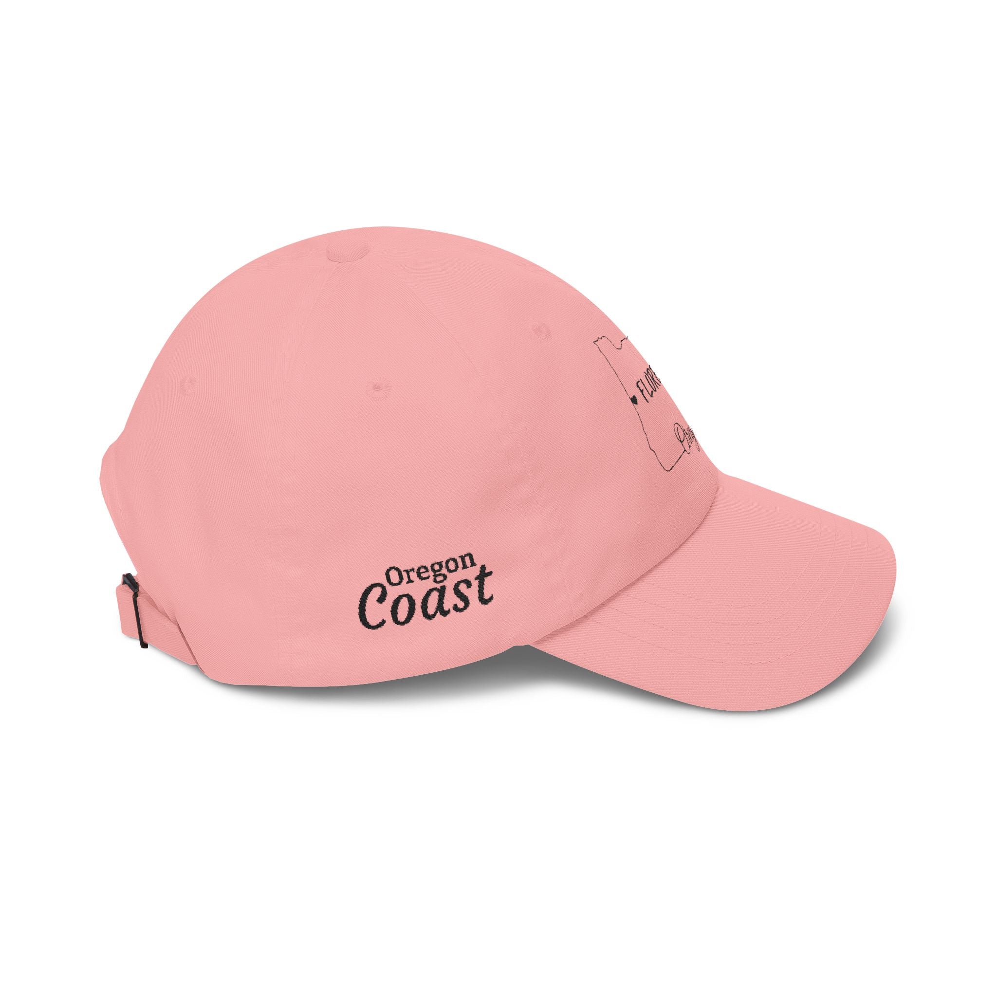 Florence Oregon Outline Dad Cap — Minimal State Map Baseball Hat