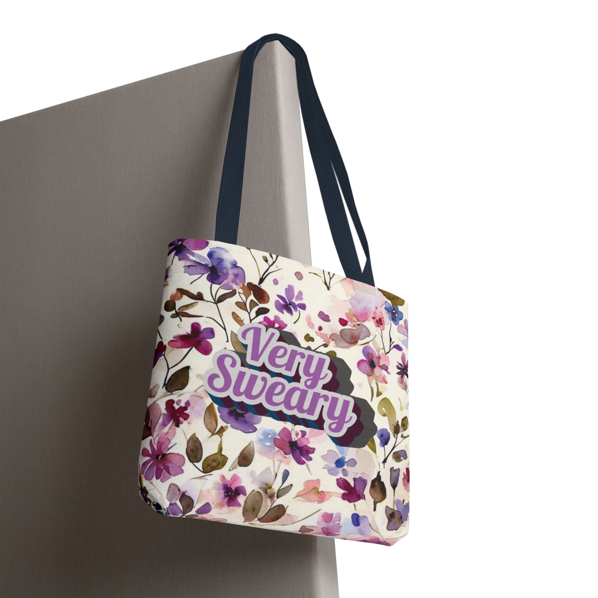 Floral "Very Sweary" Tote Bag