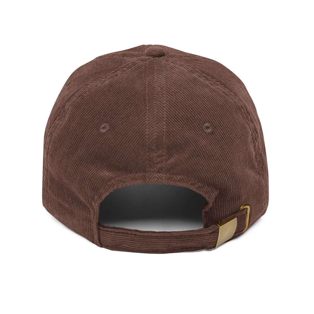 Embroidered Corduroy Cap — “My Dog Says You're a Hoe”