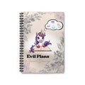 Evil Plans Unicorn Spiral Notebook — Ruled Journal for Notes & Sketches