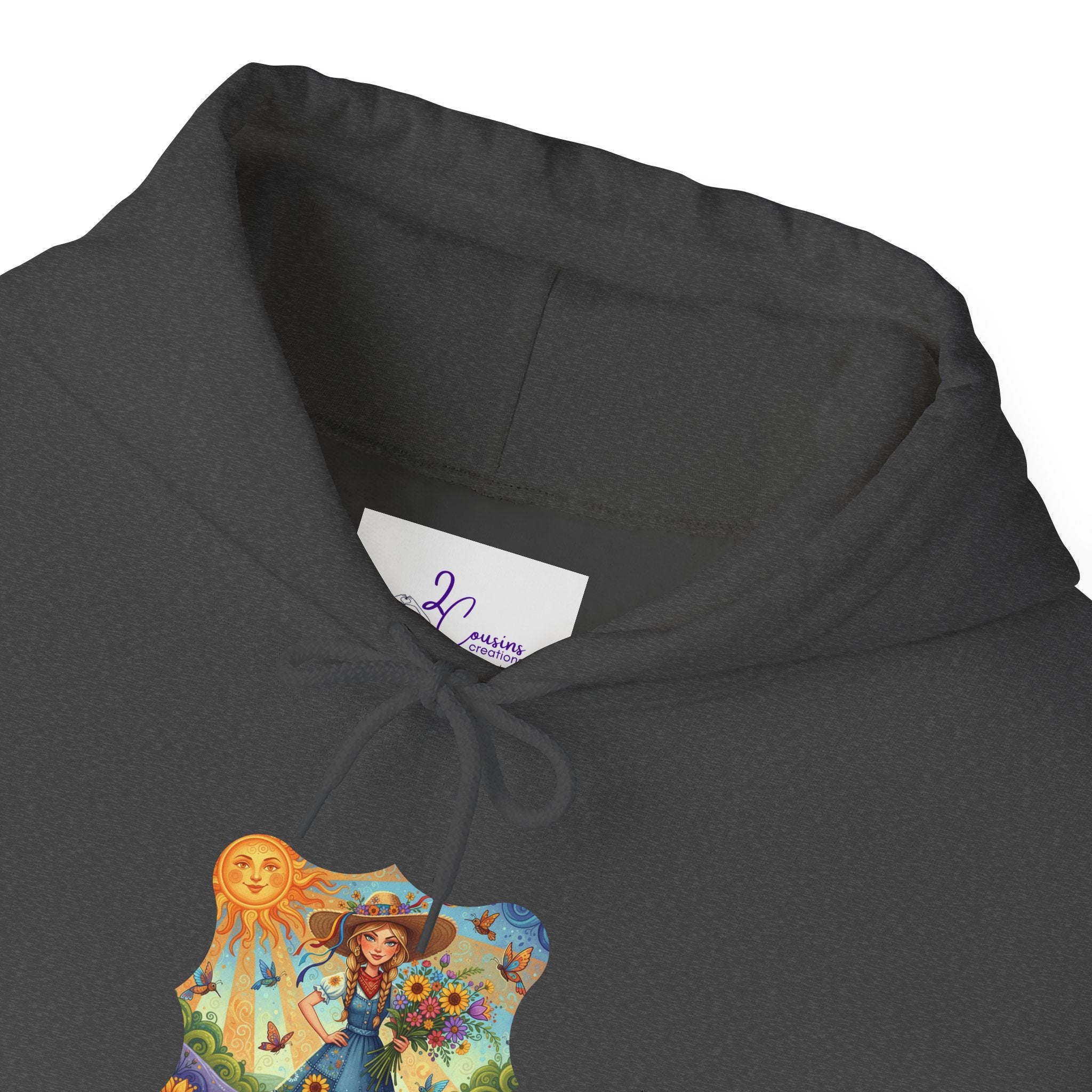 Whimsical Garden Hoodie — "FEISTY" Illustrated Comfort Sweatshirt
