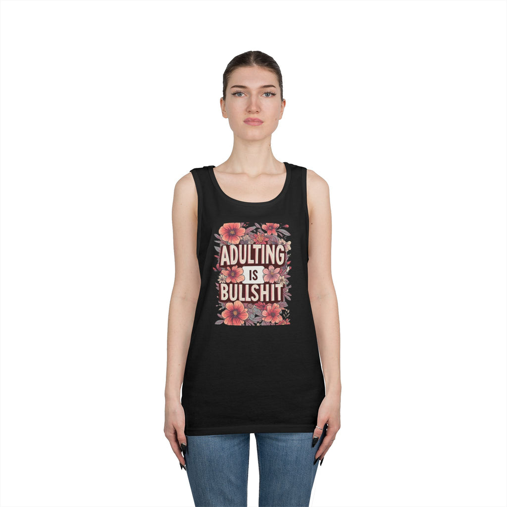 Adulting Is Bullshit Floral Tank