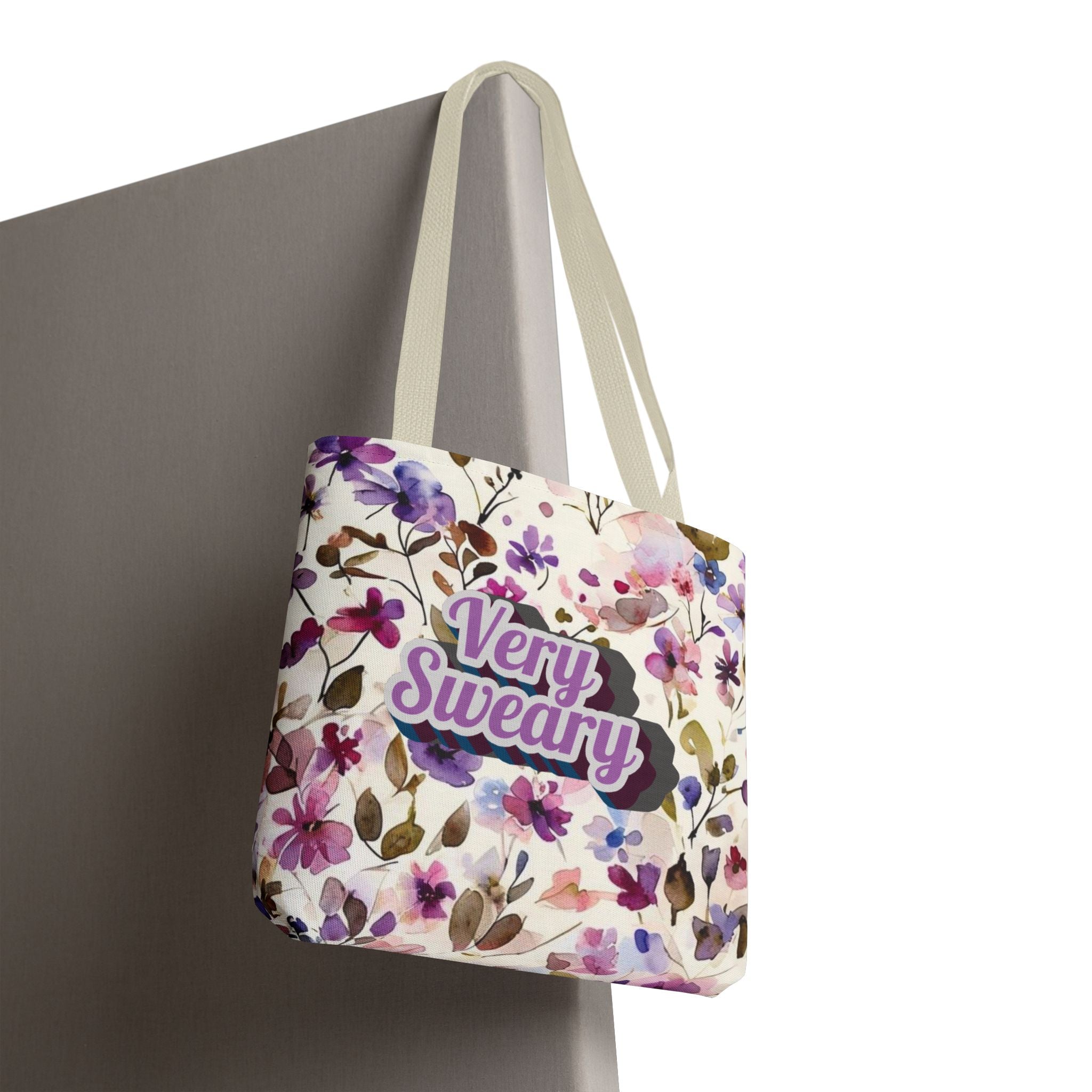 Floral "Very Sweary" Tote Bag