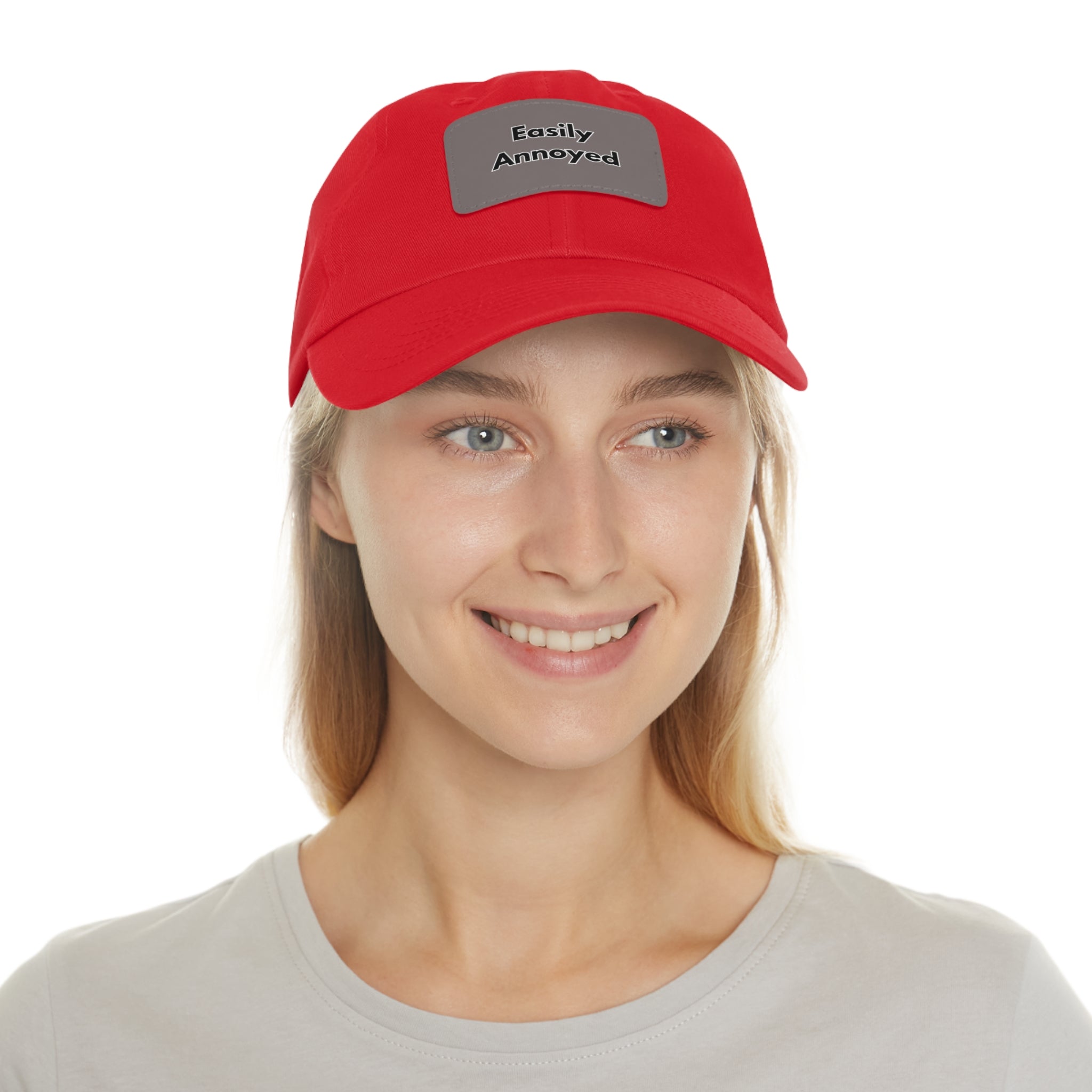 Easily Annoyed Leather Patch "Dad Hat" – Funny Casual Cap