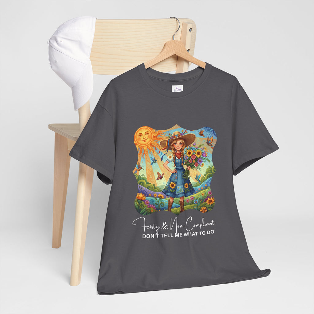 Summer Sunflower Scarecrow T-Shirt — "Don't Tell Me What To Do" Graphic Tee