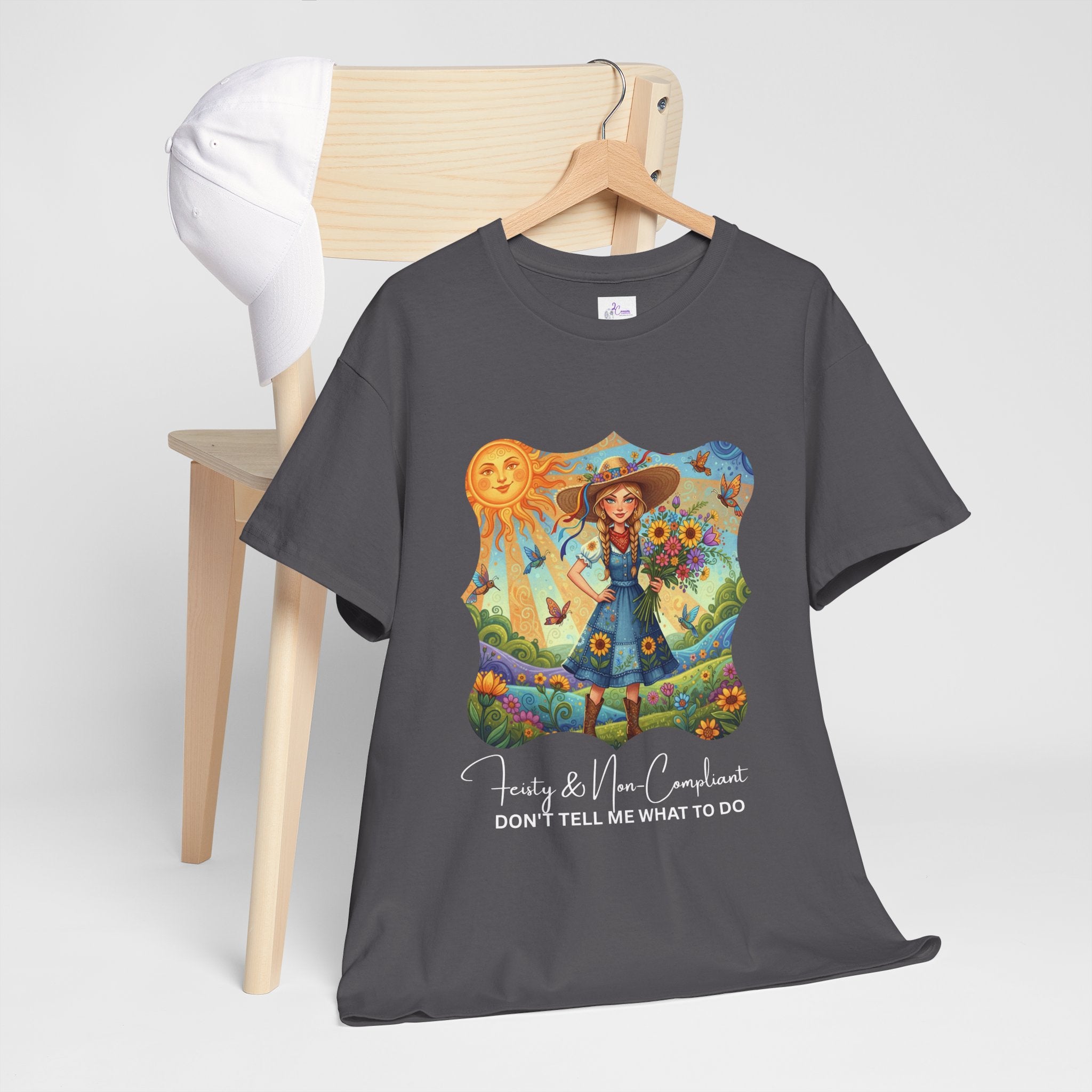 Summer Sunflower Scarecrow T-Shirt — "Don't Tell Me What To Do" Graphic Tee