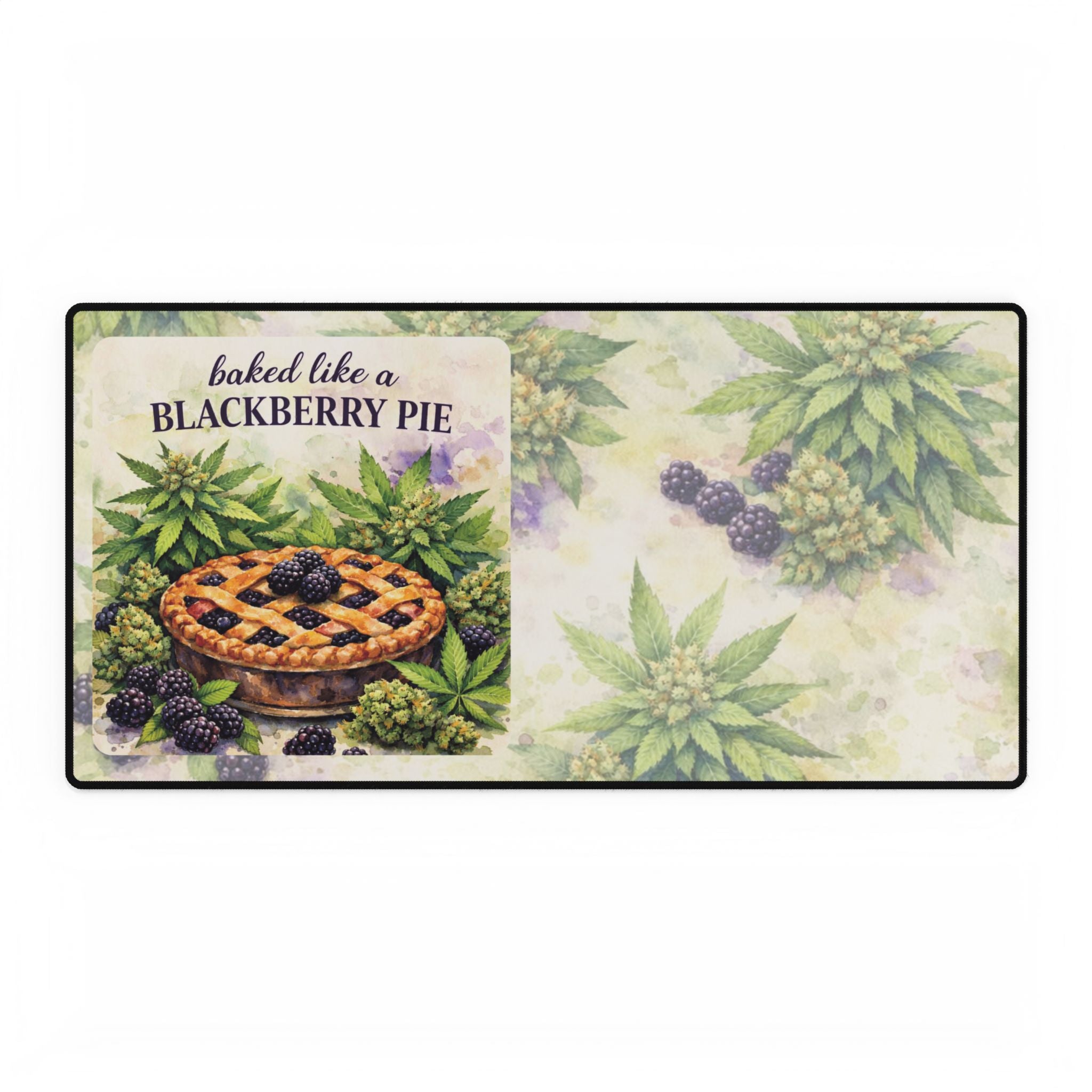 Blackberry Pie Desk Mat — "Baked Like a Blackberry Pie" Kitchen/Baking Mouse Pad