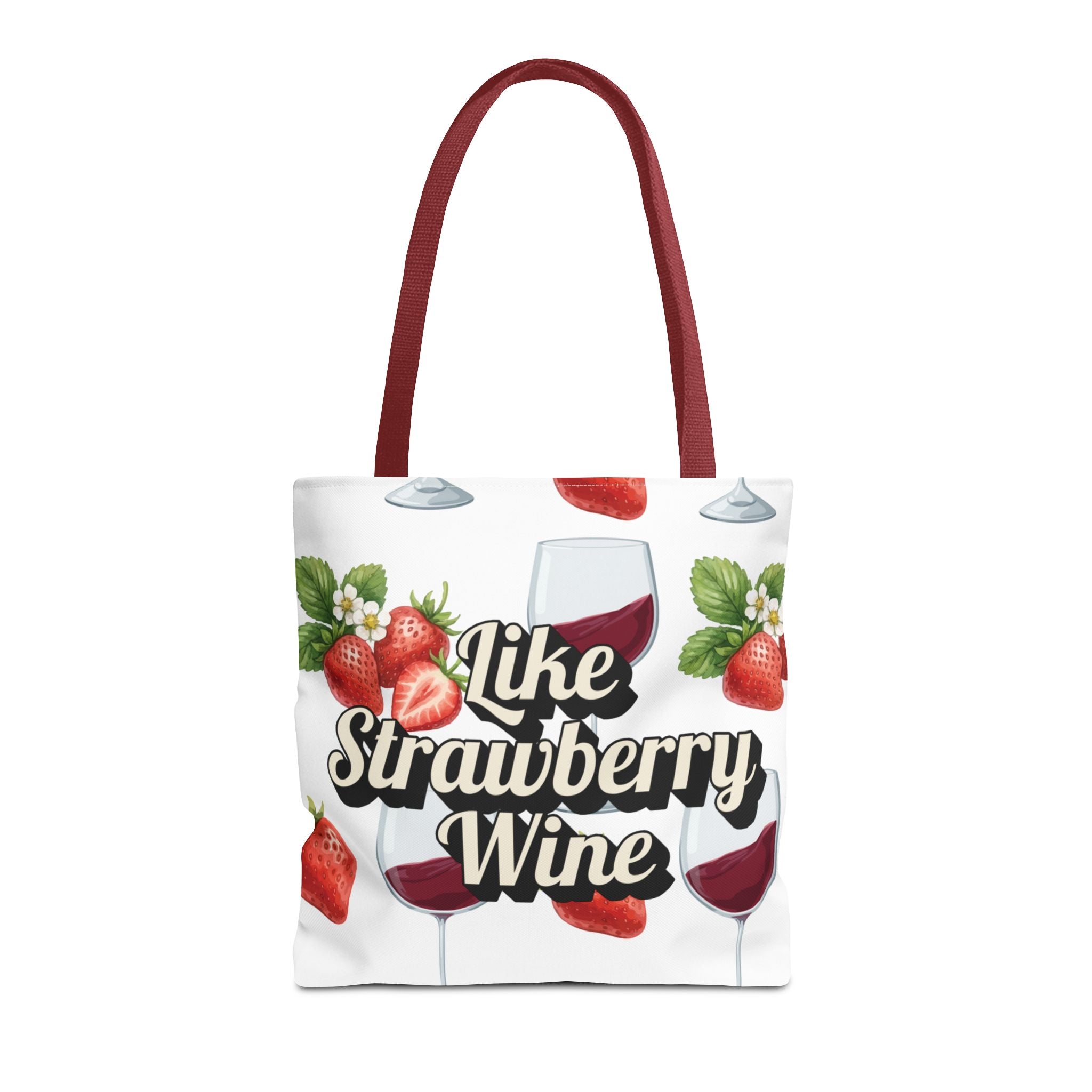 Tote — " Like Strawberry Wine" Patterned Tote Bag