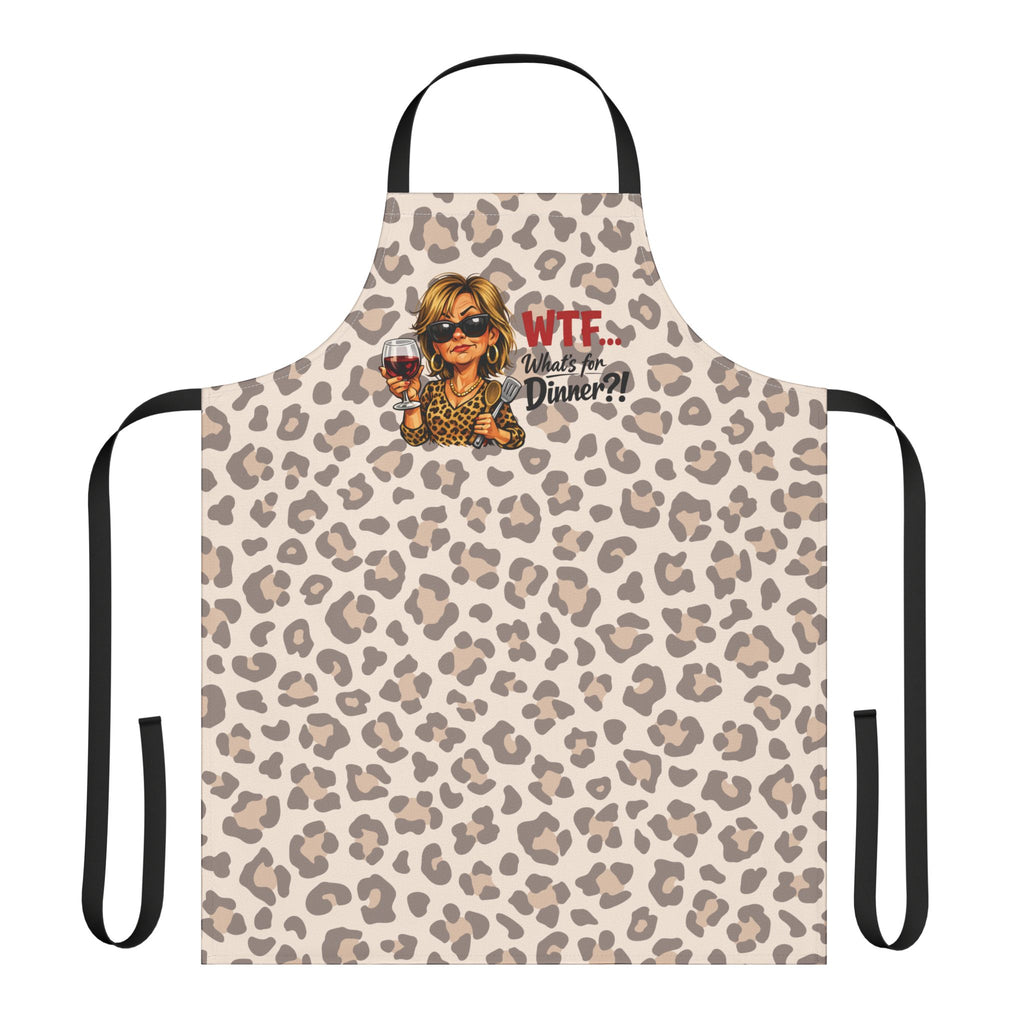 Leopard 'WTF What's for Dinner?' Apron